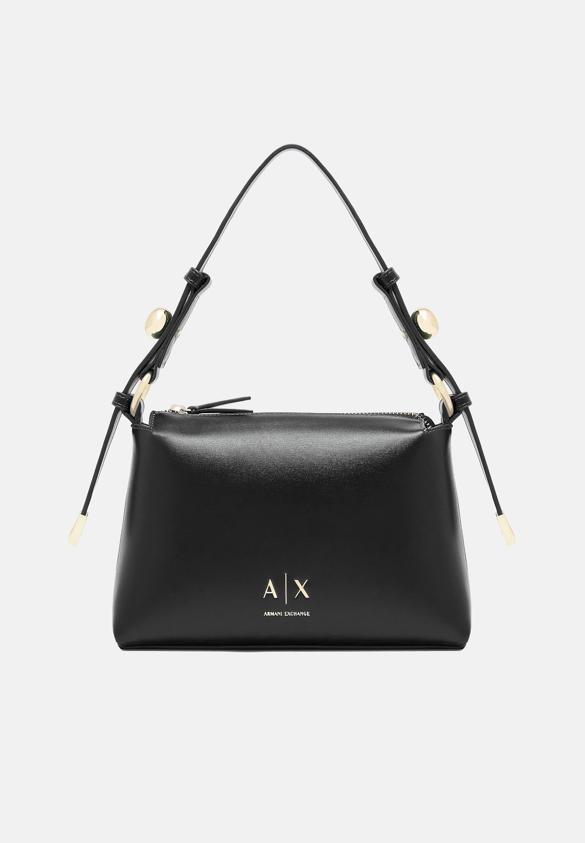 ARMANI EXCHANGE Borsa a spalla nera per donna con manico regolabile e dettagli metallici. XW002990AF26452 UC001 ARMANI EXCHANGE