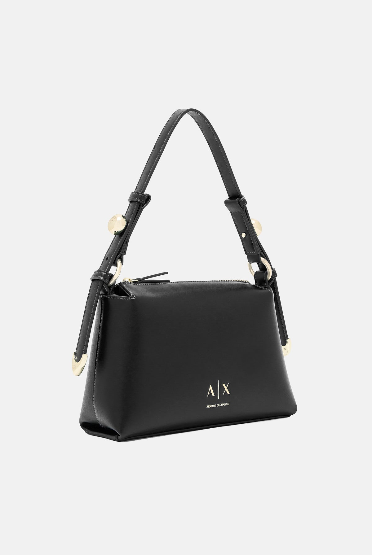 ARMANI EXCHANGE Borsa a spalla nera per donna con manico regolabile e dettagli metallici. XW002990AF26452 UC001 ARMANI EXCHANGE