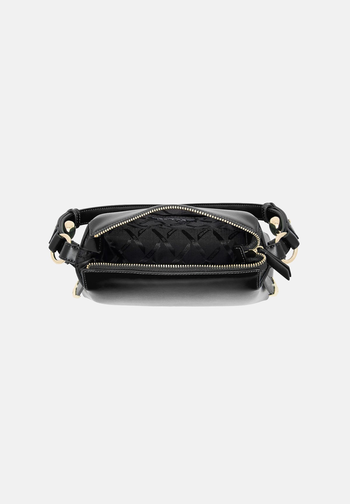 ARMANI EXCHANGE Borsa a spalla nera in eco-pelle per donna con manico regolabile e dettagli metallici. XW002990AF26452 UC001 ARMANI EXCHANGE