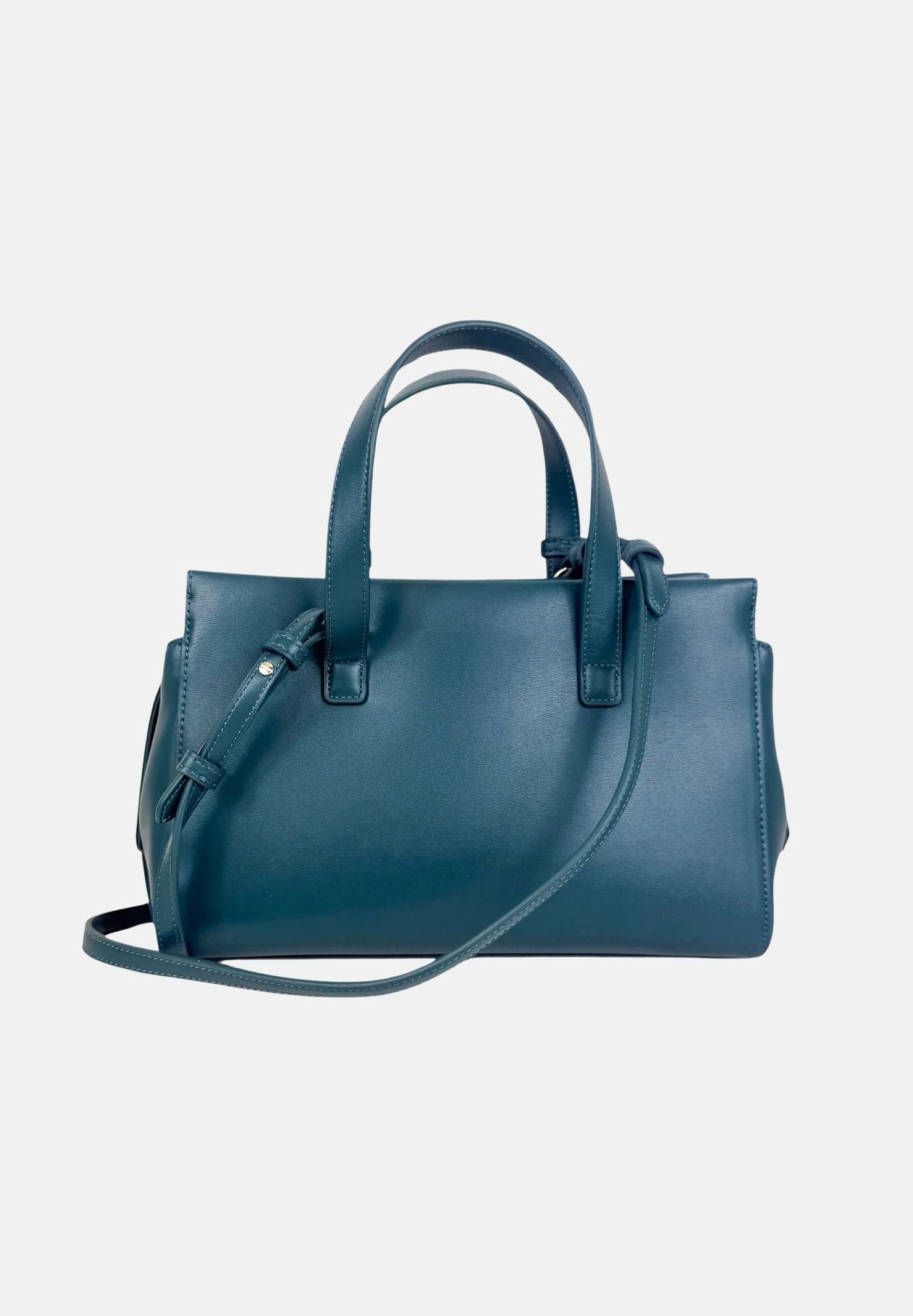 ARMANI EXCHANGE Borsa a mano verde petrolio da donna con chiusura con lucchetto e manici rigidi XW003055AF28605 U7338 ARMANI EXCHANGE