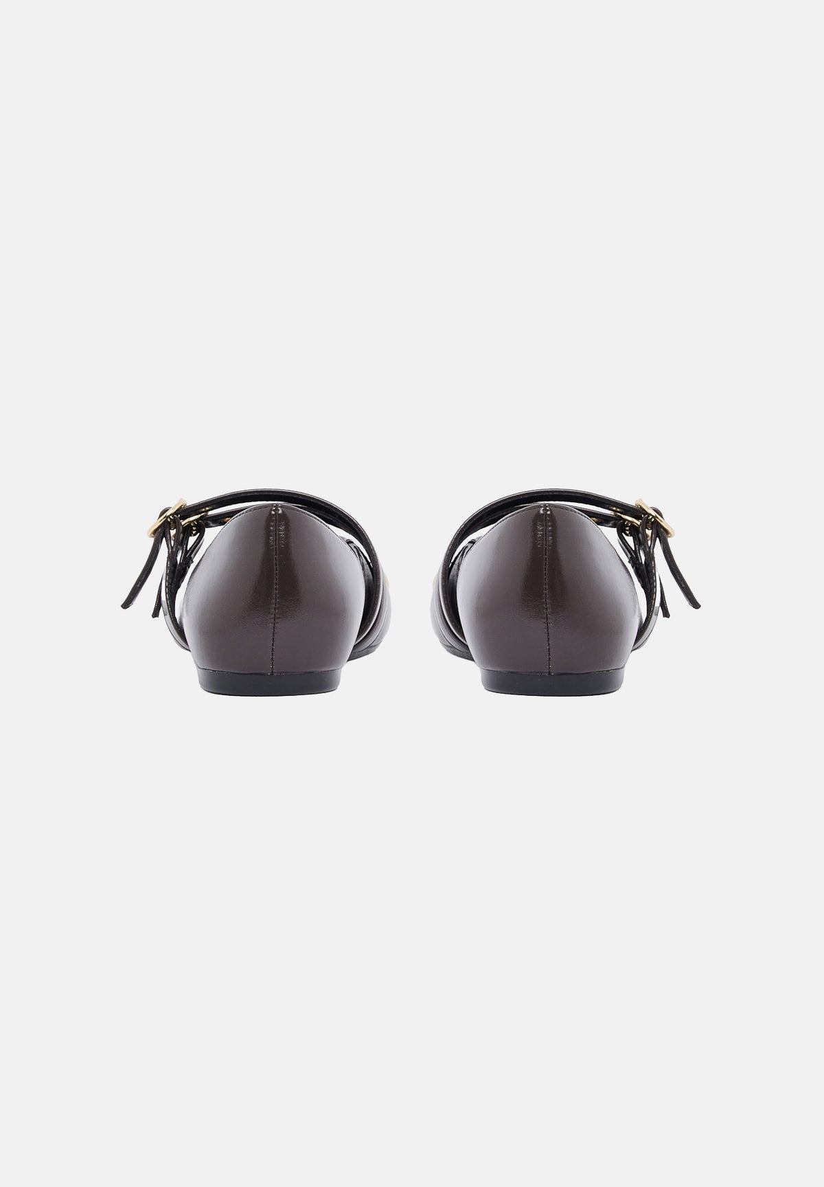 ARMANI EXCHANGE Ballerina antagonist-marrone da donna con cinturini e borchie decorative. XW003103AF27459 U6032 ARMANI EXCHANGE