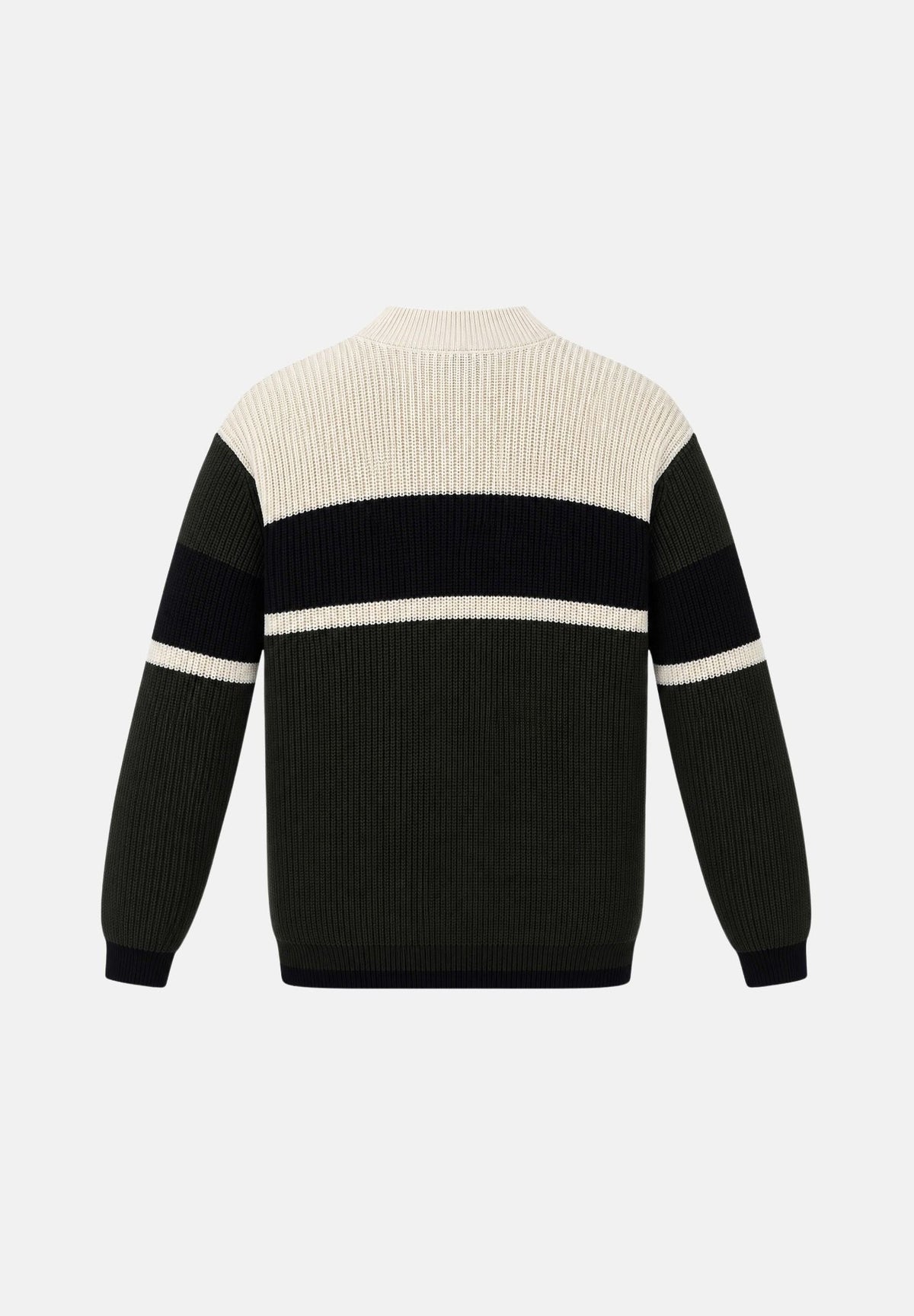 ARMANI EXCHANGE Maglione girocollo COLORBLOCK nero-panna per uomo con motivo a righe orizzontali XM002719AF13776 M8438 ARMANI EXCHANGE