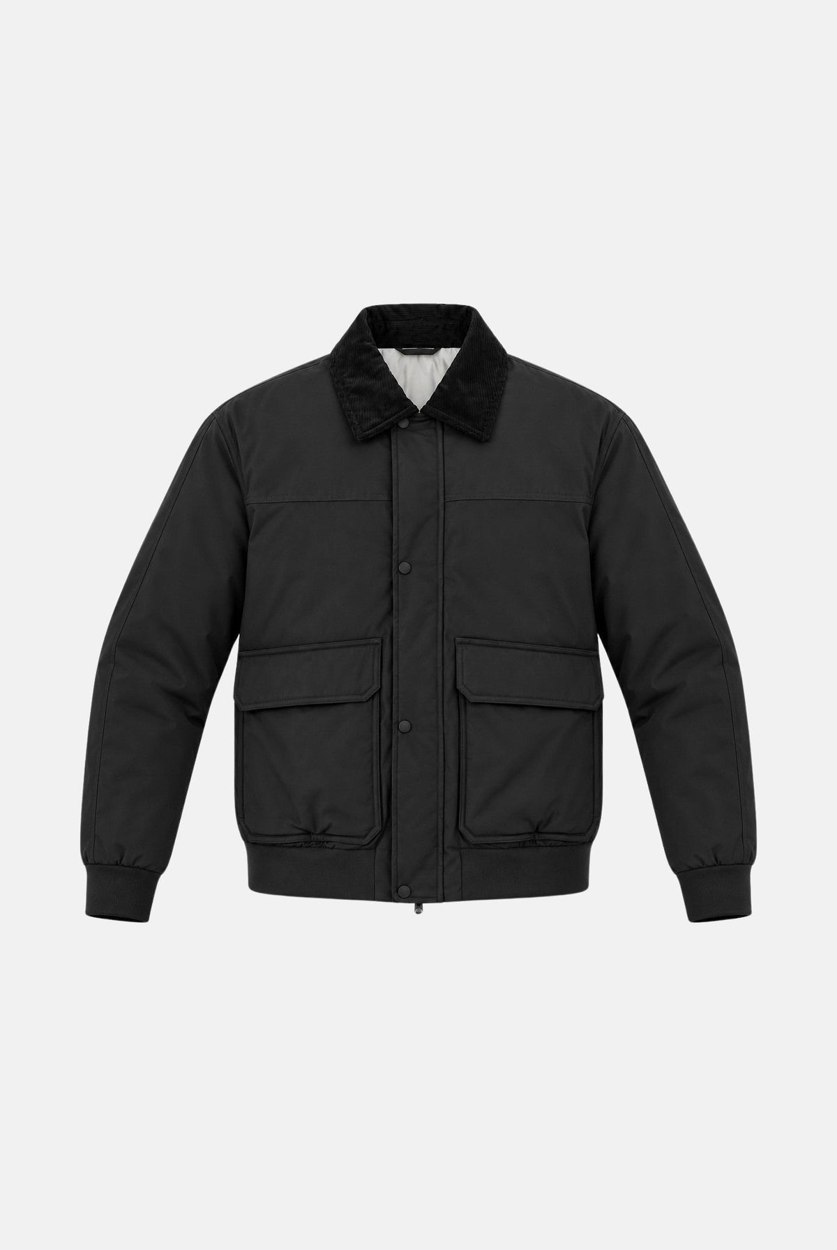 ARMANI EXCHANGE Bomber leggero nero per uomo con colletto in pelliccia sintetica e ampie tasche applicate. XM003343AF27299 U8123 ARMANI EXCHANGE