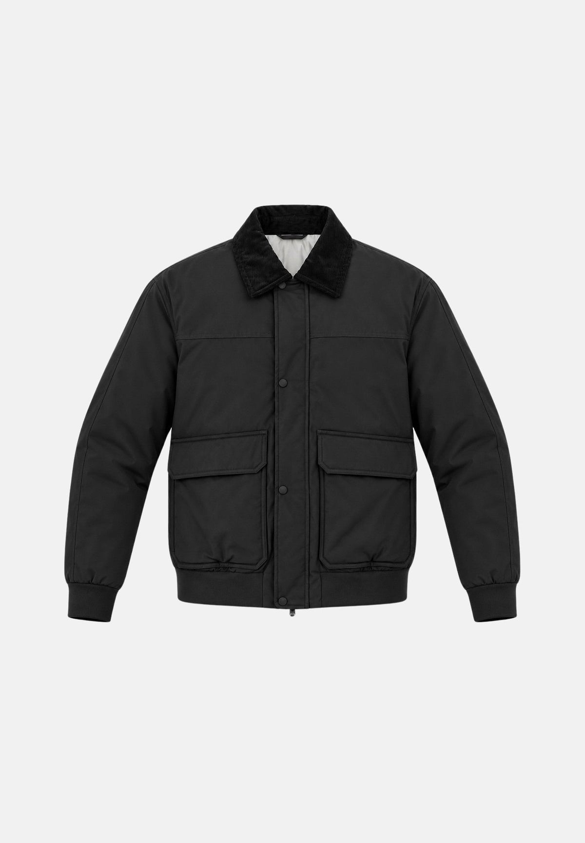 ARMANI EXCHANGE Bomber leggero nero per uomo con colletto in pelliccia sintetica e ampie tasche applicate. XM003343AF27299 U8123 ARMANI EXCHANGE