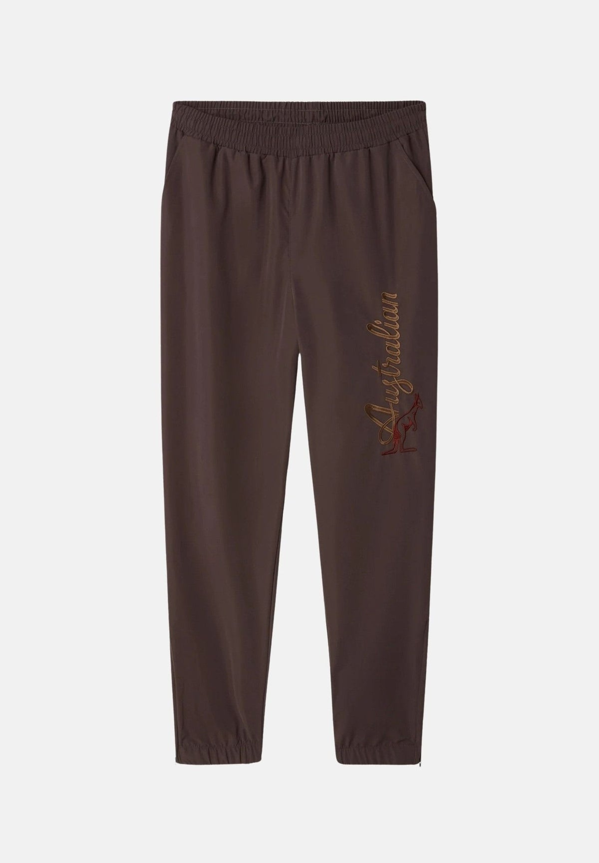 AUSTRALIAN Pantaloni TRACK PANT caffè-marroni da uomo con elastico in vita e logo ricamato ARUPA0017 023 AUSTRALIAN