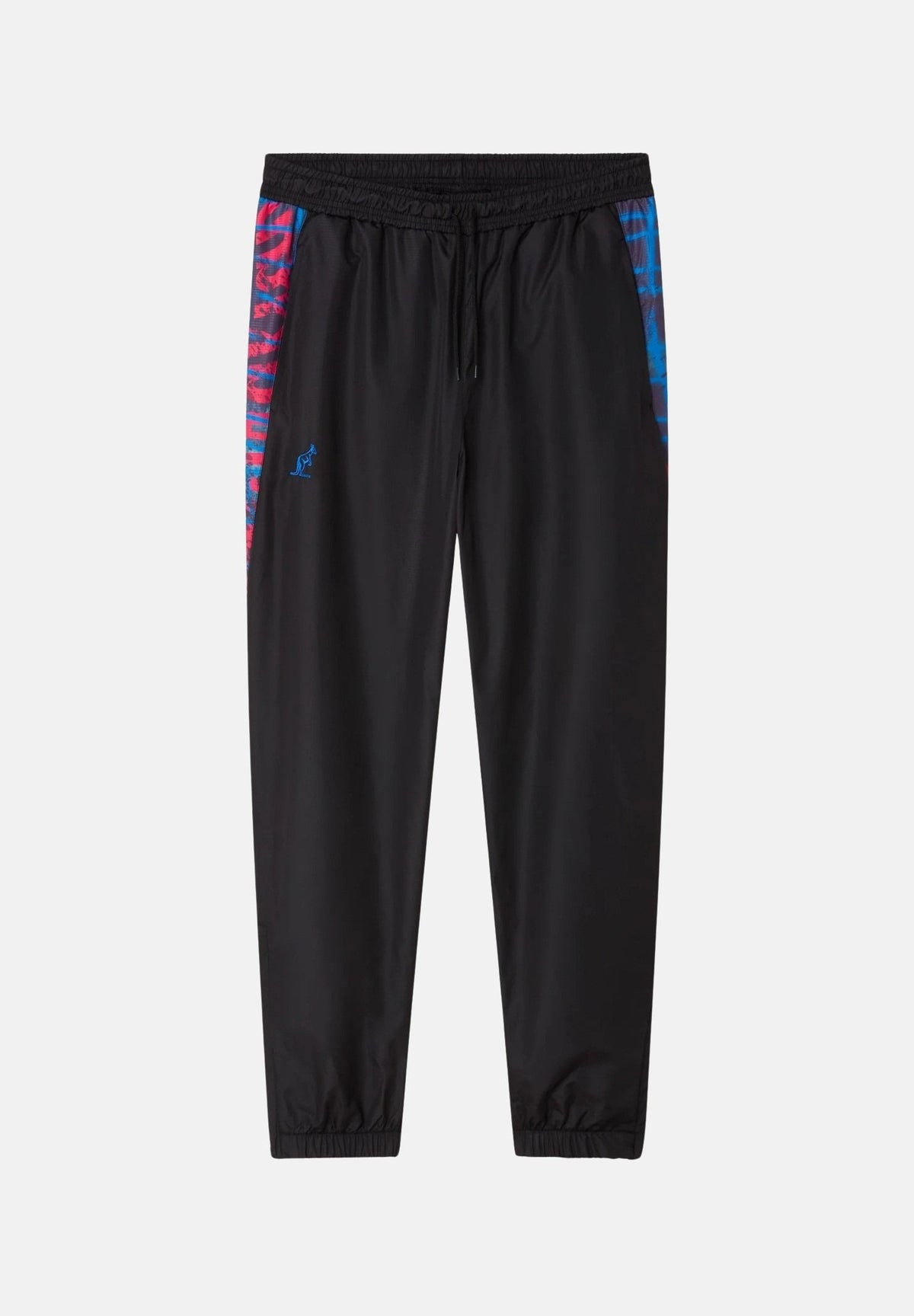 AUSTRALIAN Pantaloni TRACK PANT neri da uomo con inserti laterali stampati a contrasto e coulisse in vita. ARUPA0023 003 AUSTRALIAN