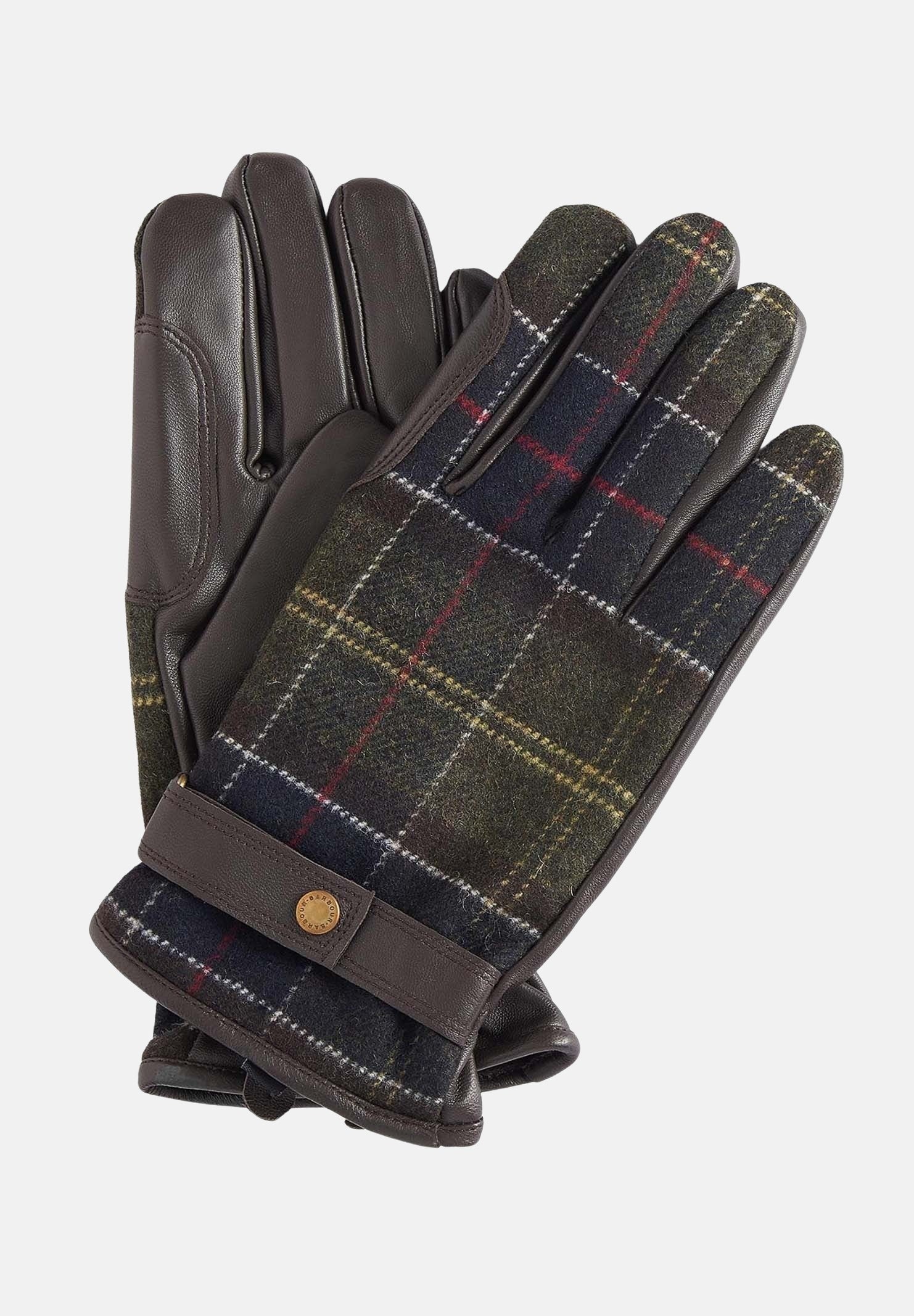 BARBOUR Guanti Newbrough Tartan marroni per uomo e donna 242-MGL0051MGL TN11 BARBOUR