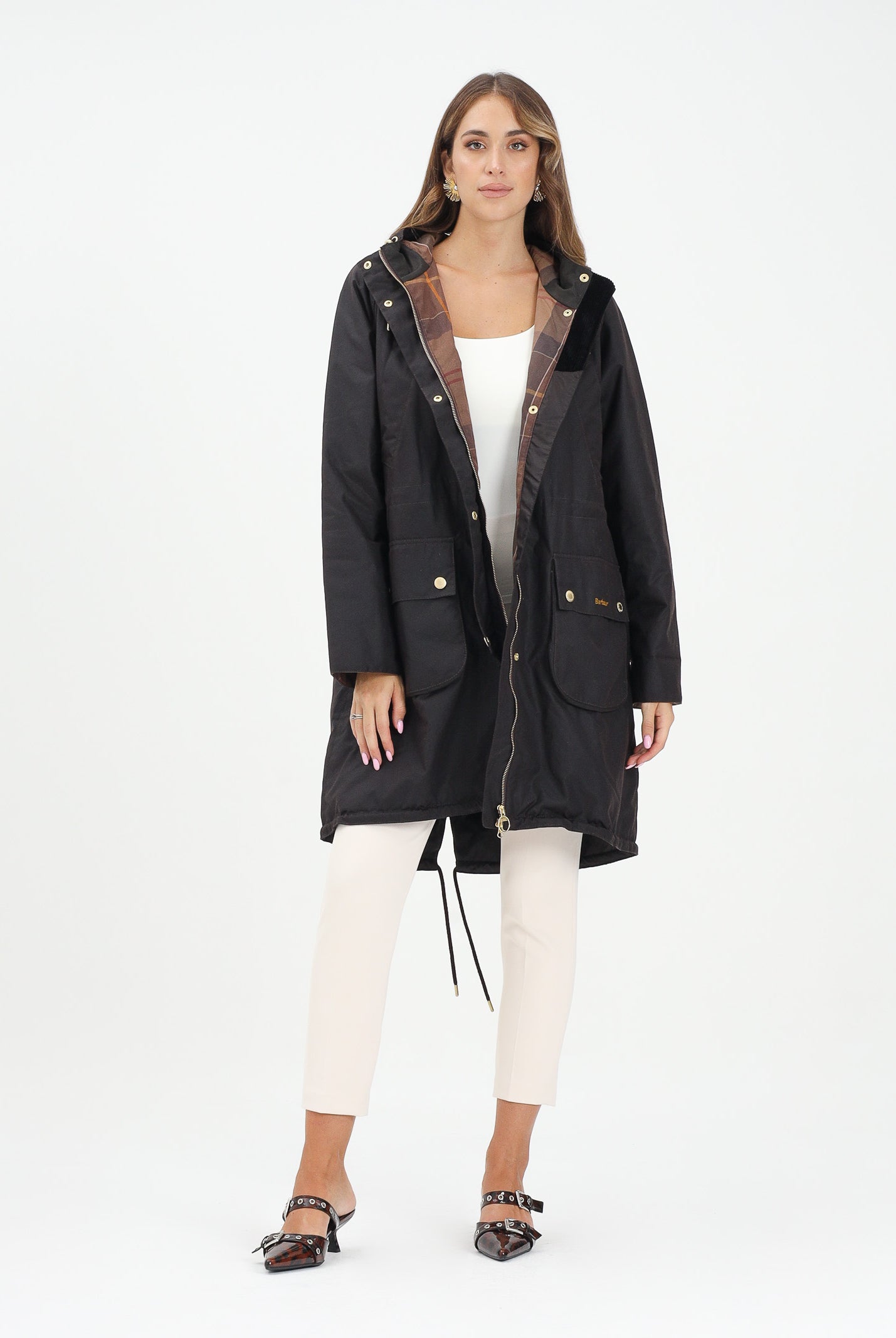 BARBOUR Parka Marcy nero da donna 252MLWX1456 RU91 BARBOUR