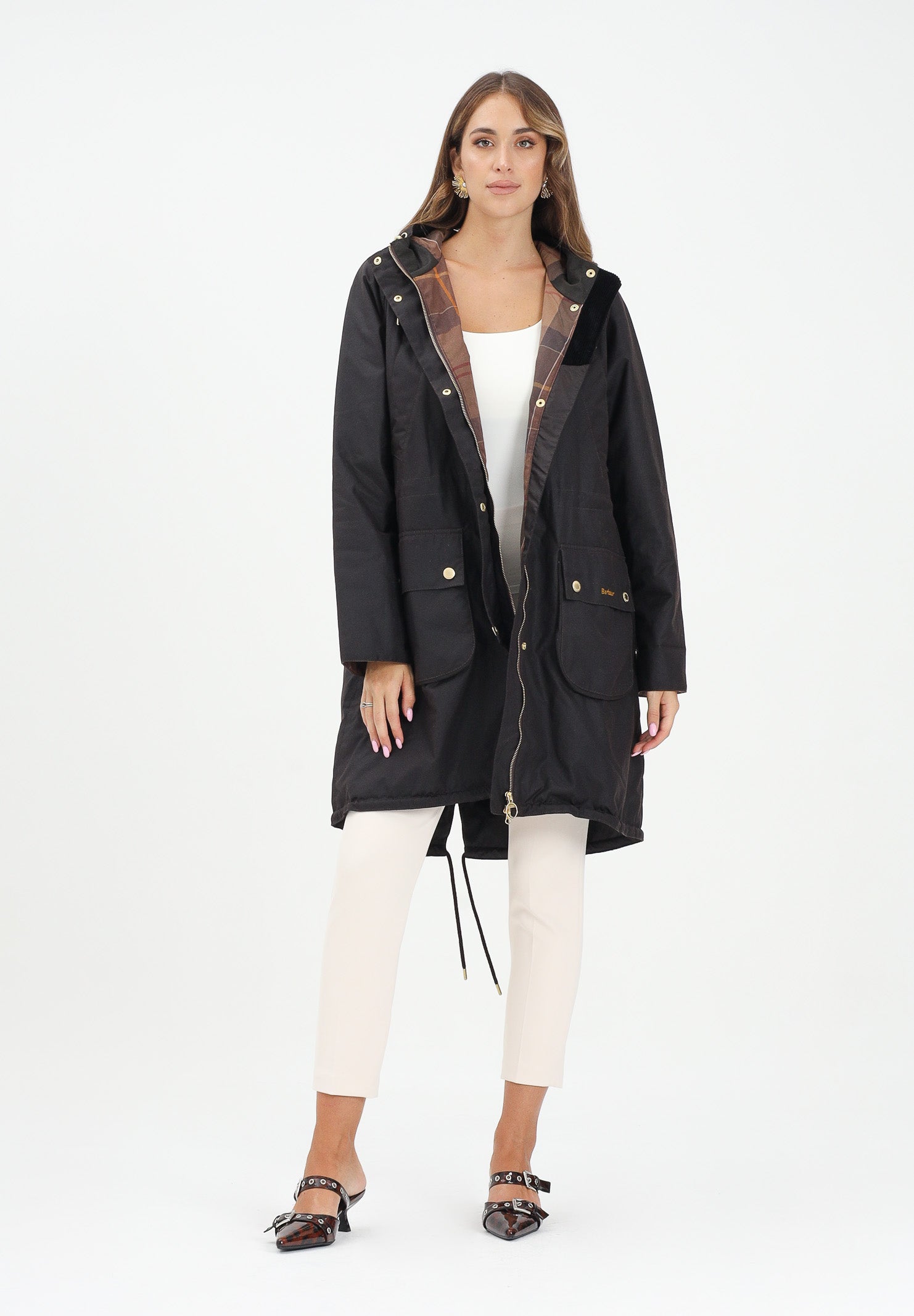 BARBOUR Parka Marcy nero da donna 252MLWX1456 RU91 BARBOUR