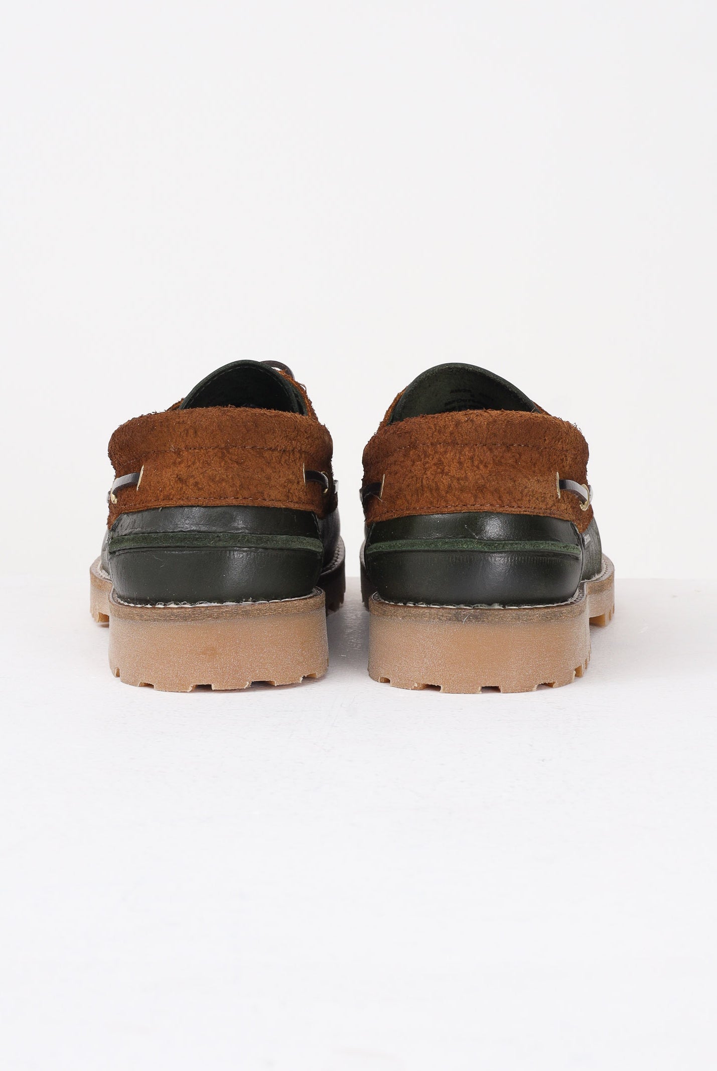 BARBOUR Mocassini Re-Engineered Deck verde e cuoio da uomo 252MMFO0795 OL37 BARBOUR