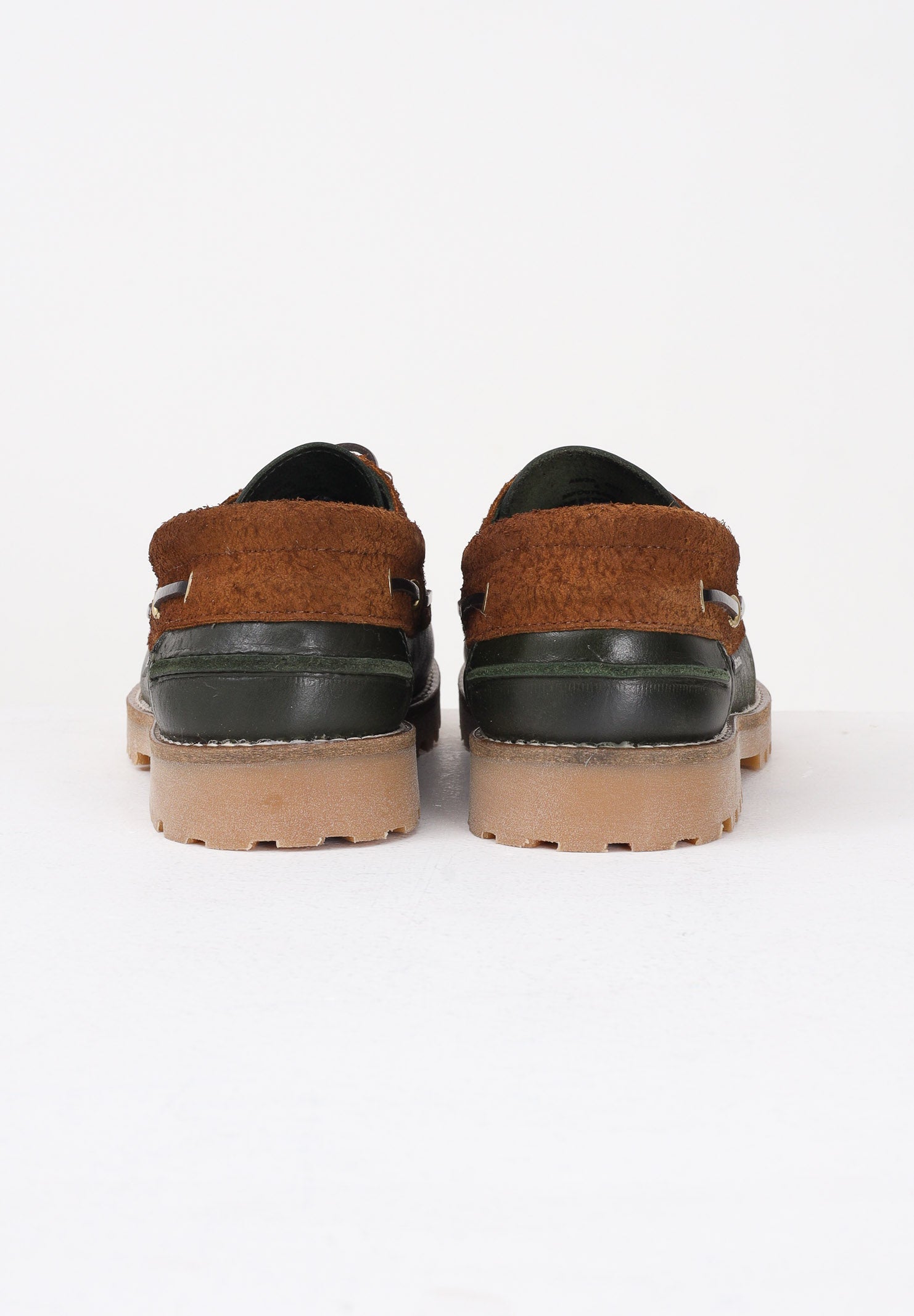 BARBOUR Mocassini Re-Engineered Deck verde e cuoio da uomo 252MMFO0795 OL37 BARBOUR