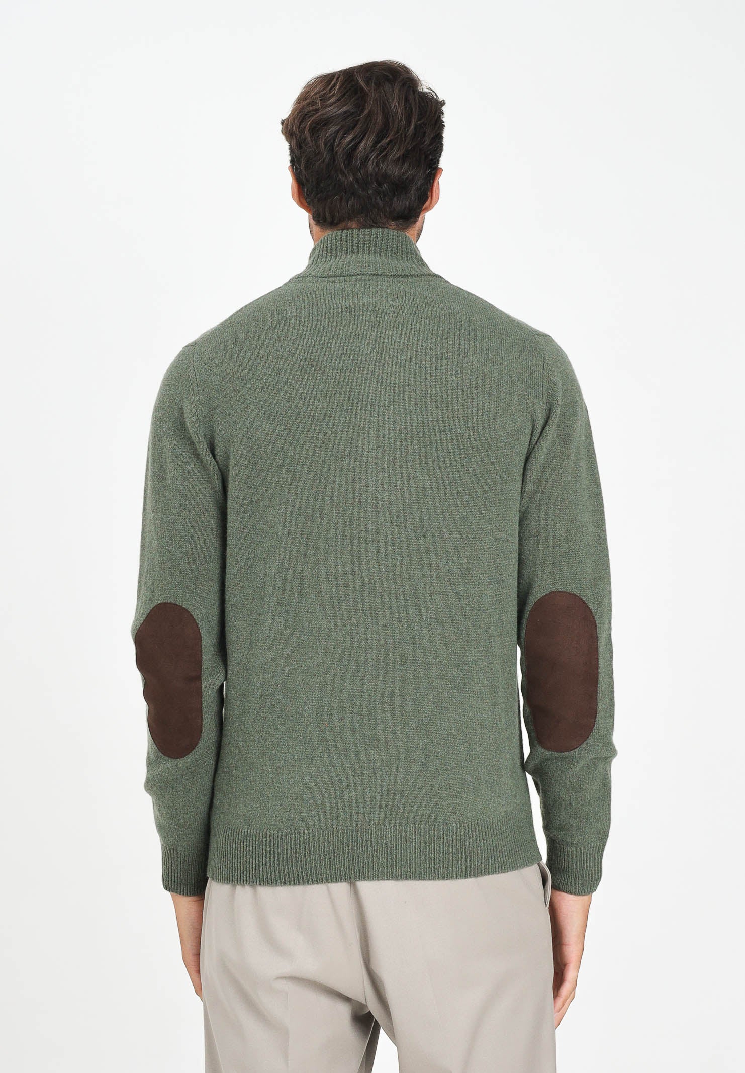 BARBOUR Cardigan Patch verde da uomo 252MMKN0731 OL51 BARBOUR