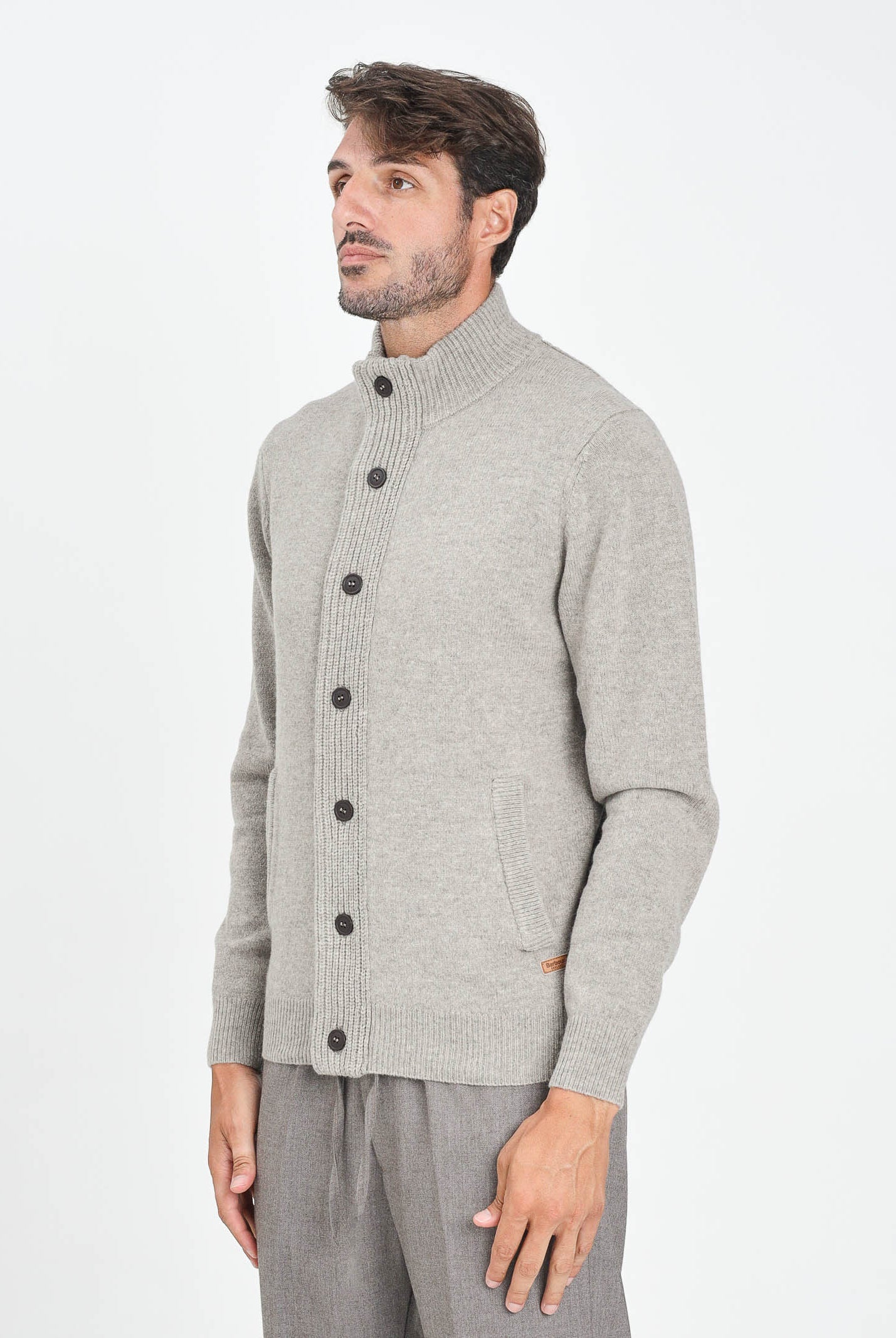 BARBOUR Cardigan Patch beige da uomo 252MMKN0731 ST16 BARBOUR