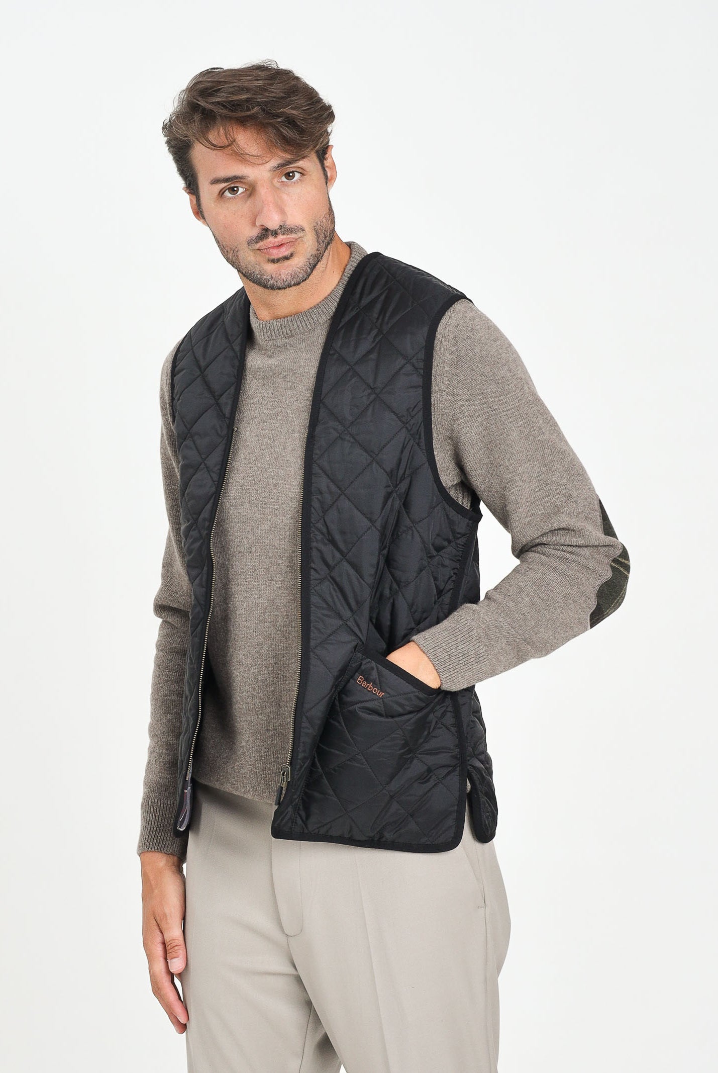 BARBOUR Smanicato nero da uomo compatibile come interno per il giubbotto Bedale 252MMLI0001 BK91 BARBOUR