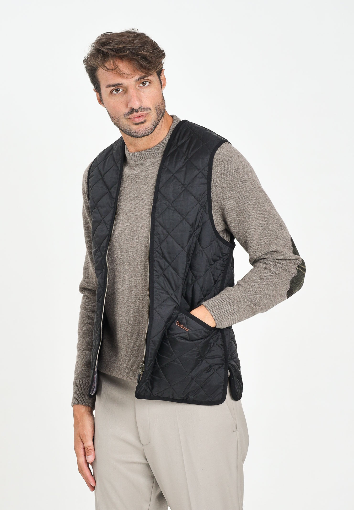 BARBOUR Smanicato nero da uomo compatibile come interno per il giubbotto Bedale 252MMLI0001 BK91 BARBOUR