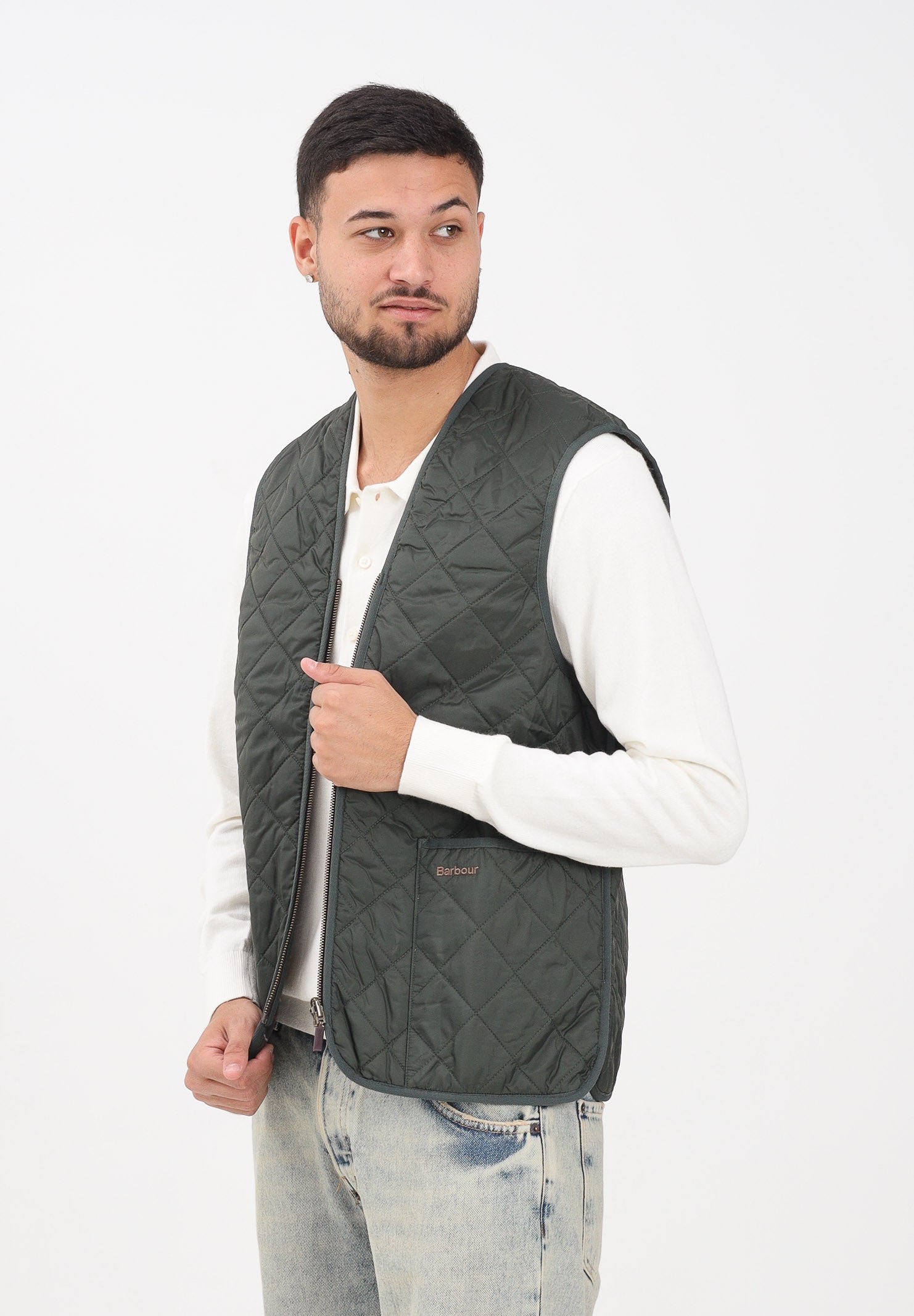 BARBOUR Smanicato verde da uomo compatibile come interno per il giubbotto Bedale 252MMLI0001 GN92 BARBOUR