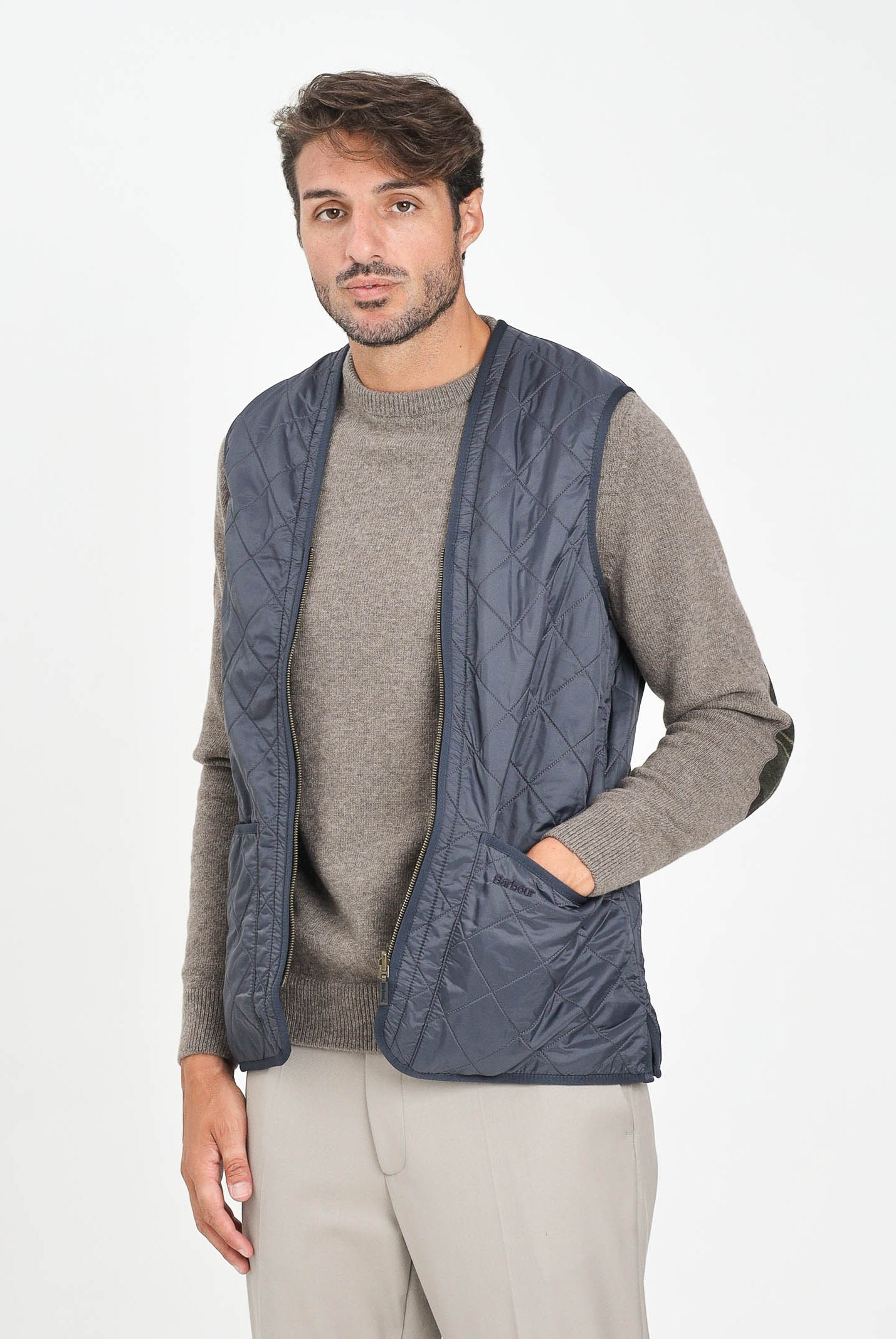 BARBOUR Smanicato Polarquilt blu da uomo da abbinare alla giacca Ashby 252MMLI0002 NY91 BARBOUR