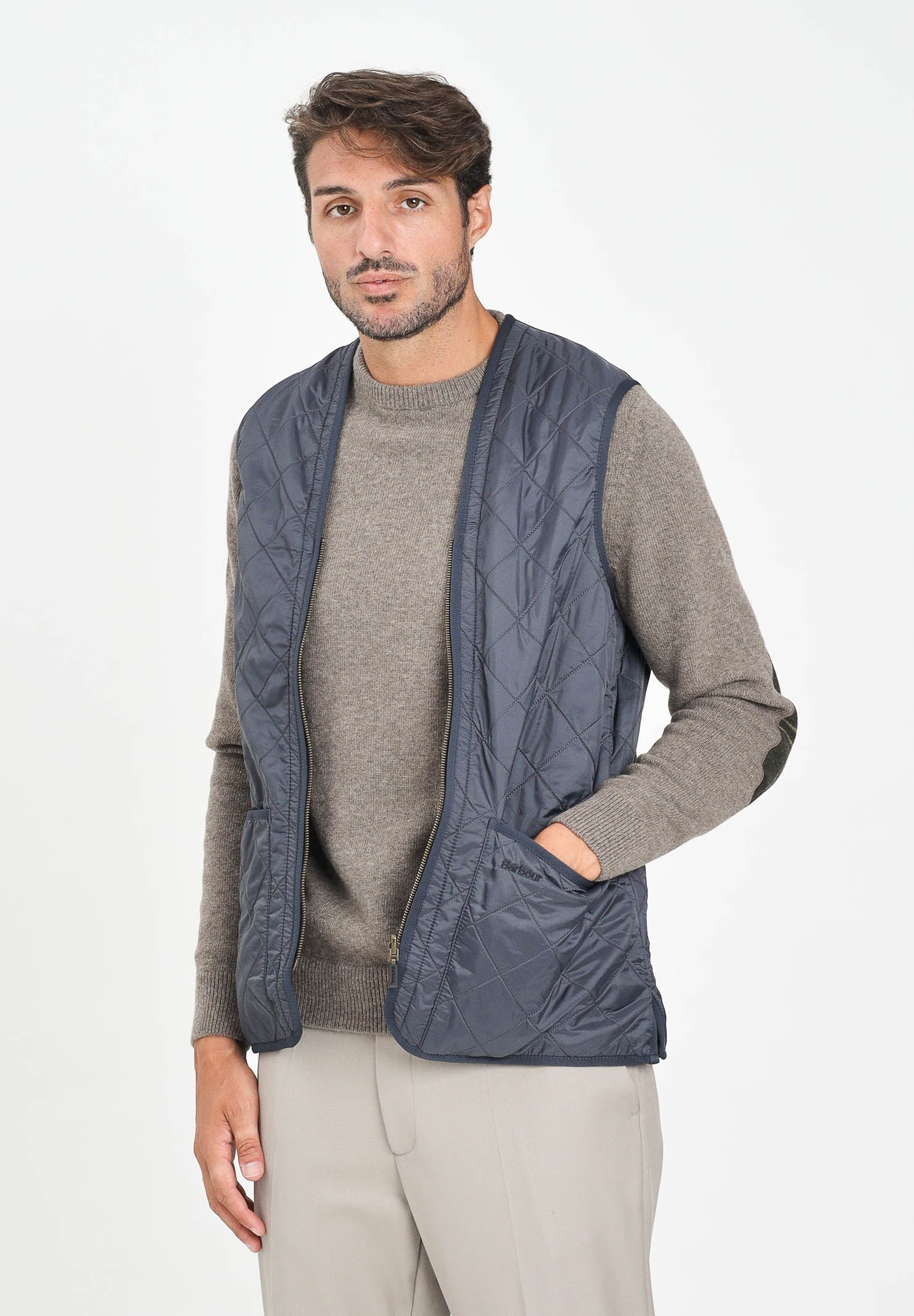 BARBOUR Smanicato Polarquilt blu da uomo da abbinare alla giacca Ashby 252MMLI0002 NY91 BARBOUR