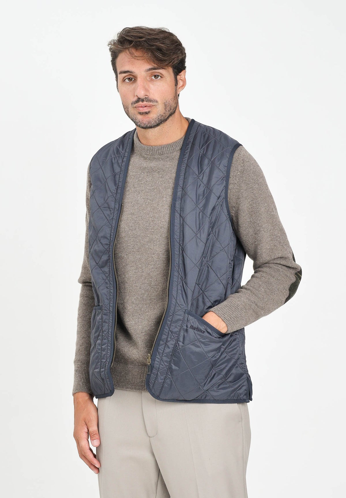 BARBOUR Smanicato Polarquilt blu da uomo da abbinare alla giacca Ashby 252MMLI0002 NY91 BARBOUR