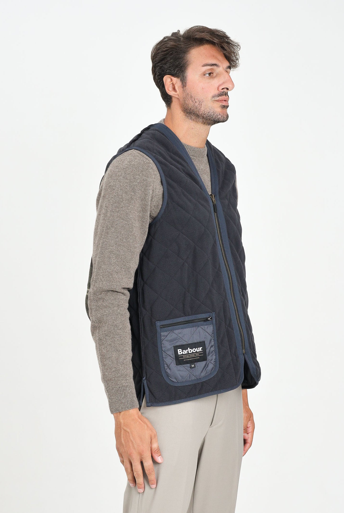 BARBOUR Smanicato Polarquilt blu da uomo da abbinare alla giacca Ashby 252MMLI0002 NY91 BARBOUR