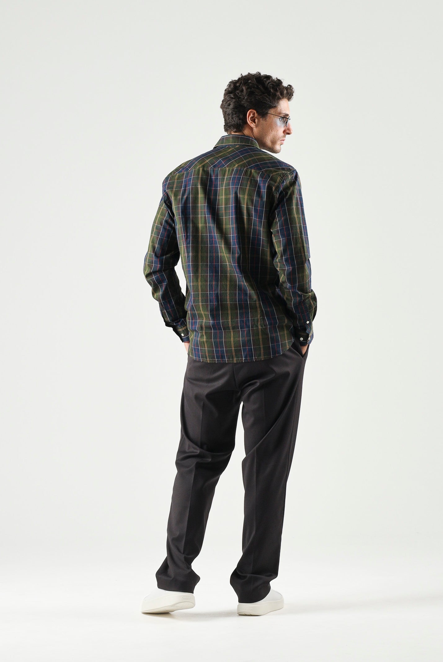 BARBOUR Camicia KENTON a manica lunga tartan verde da uomo 252MMSH5689 TN11 BARBOUR