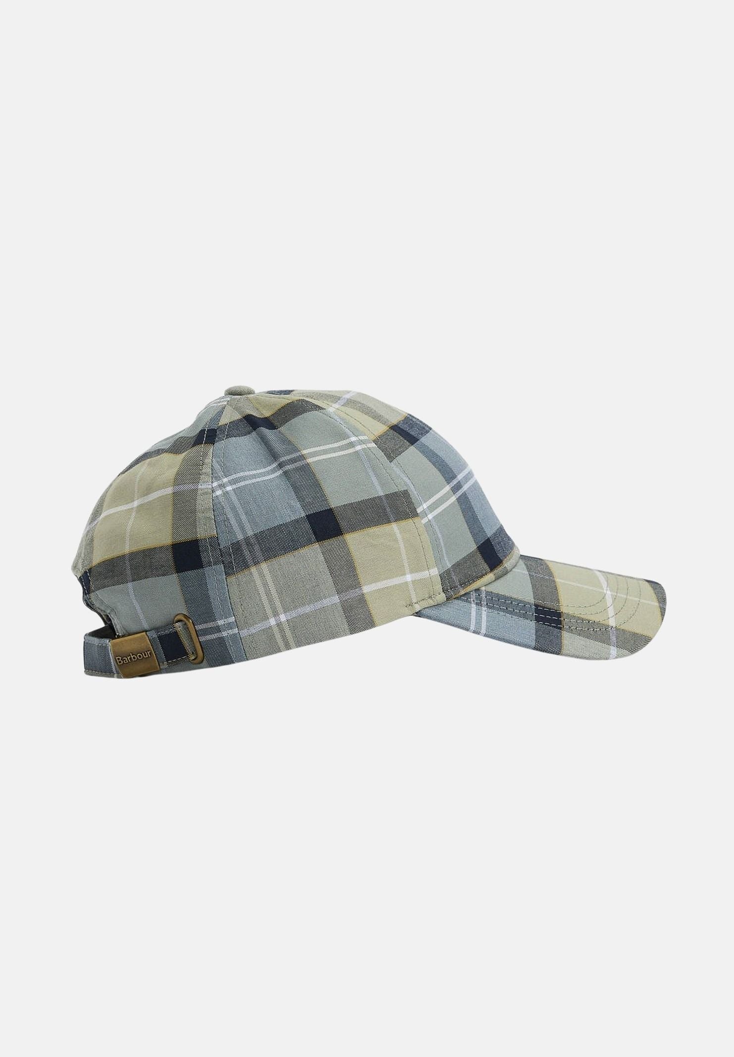 BARBOUR Cappello con visiera Tartan nei toni del verde e celeste per uomo e donna 261-MHA0617 TN37 BARBOUR