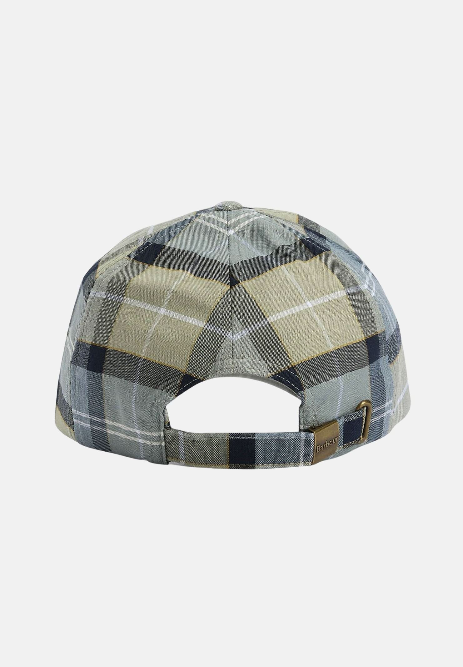 BARBOUR Cappello con visiera Tartan nei toni del verde e celeste per uomo e donna 261-MHA0617 TN37 BARBOUR