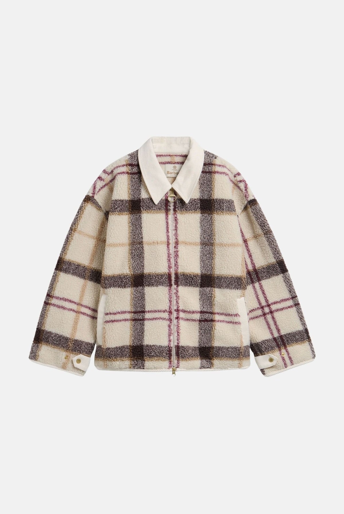 BARBOUR Giubbotto ecru-tartan panna da donna con colletto a camicia, motivo scozzese 262MLFL0085 TN30 BARBOUR