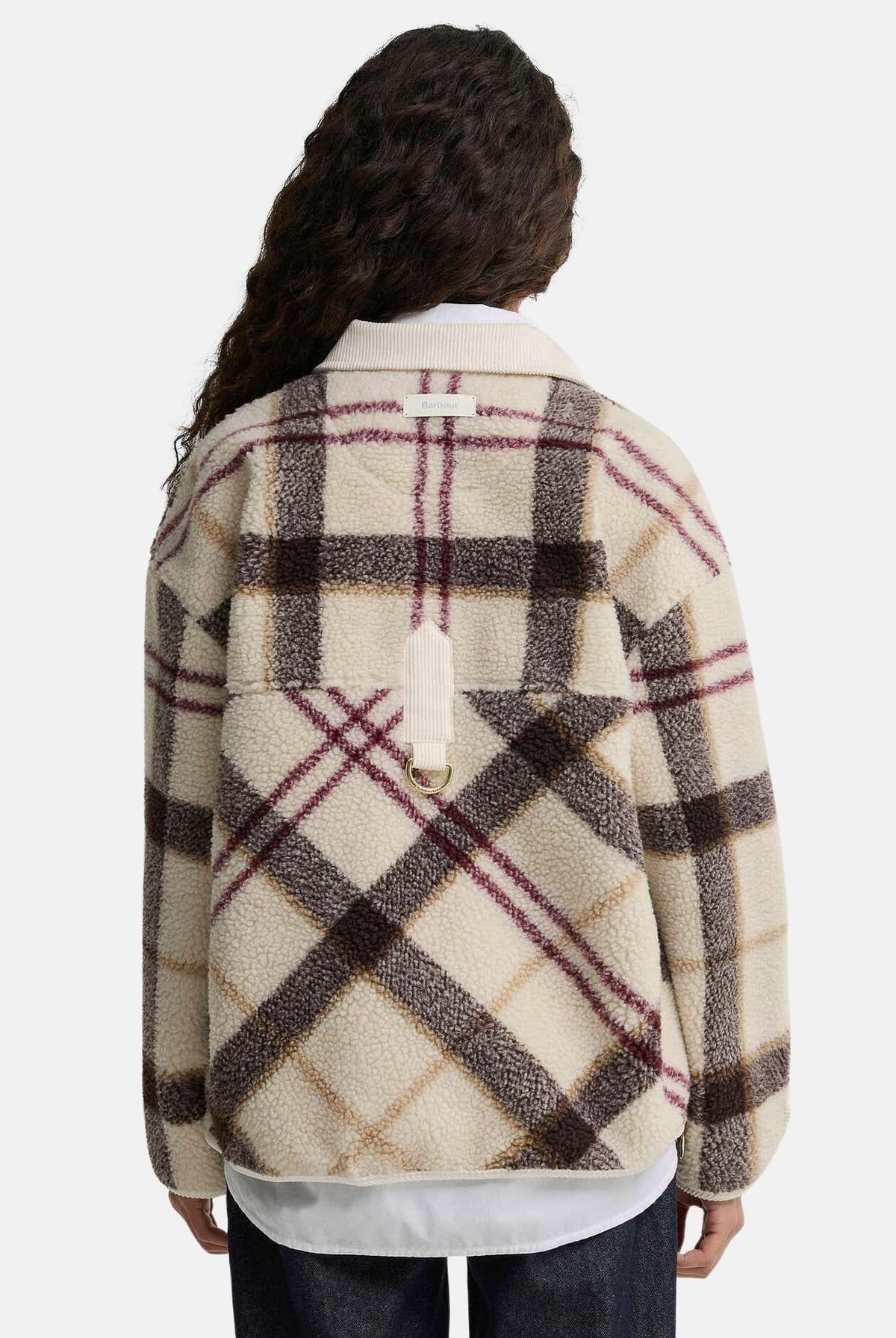 BARBOUR Giubbotto ecru-tartan panna da donna con colletto a camicia, motivo scozzese 262MLFL0085 TN30 BARBOUR