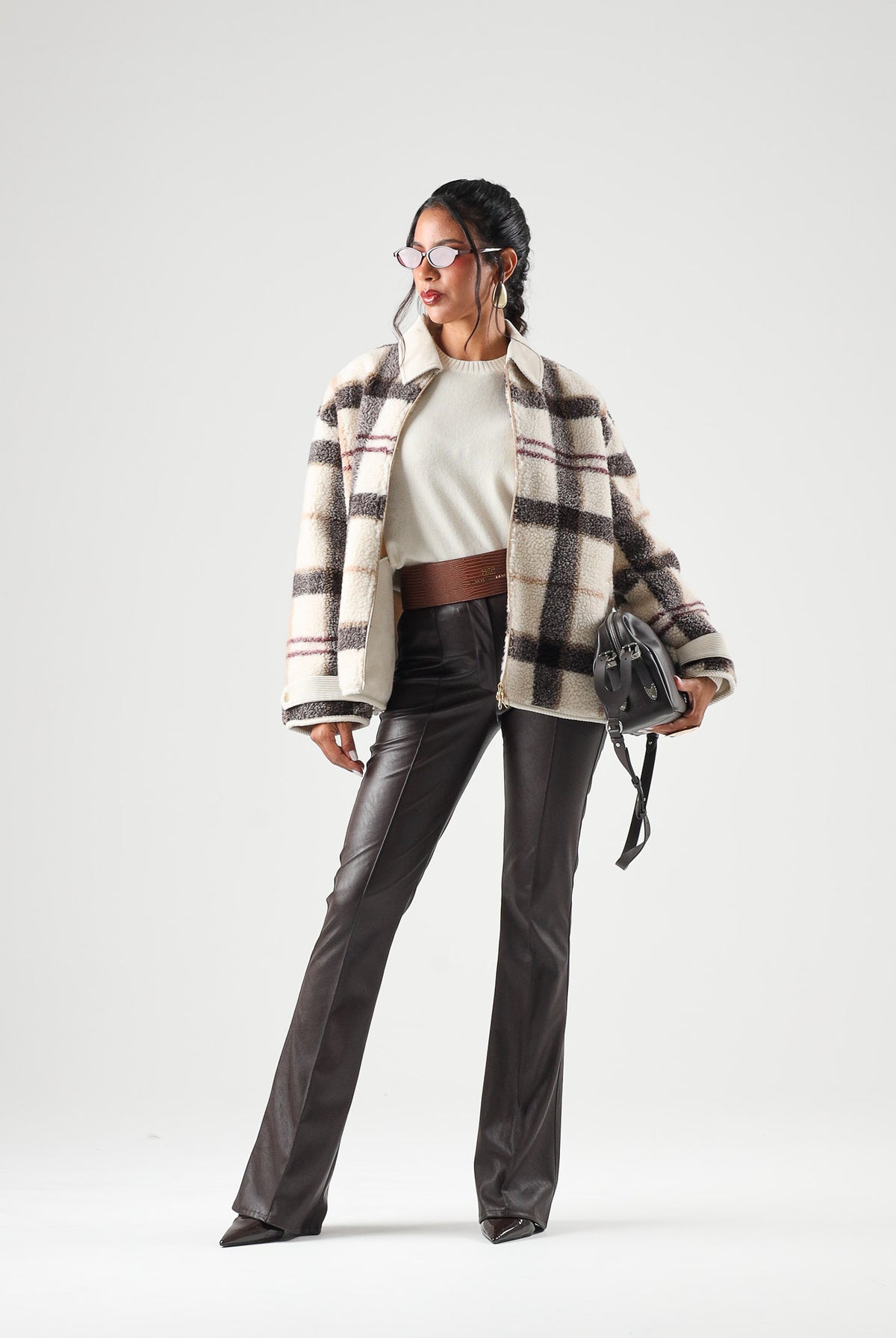 BARBOUR Giubbotto ecru-tartan panna da donna con colletto a camicia, motivo scozzese 262MLFL0085 TN30 BARBOUR