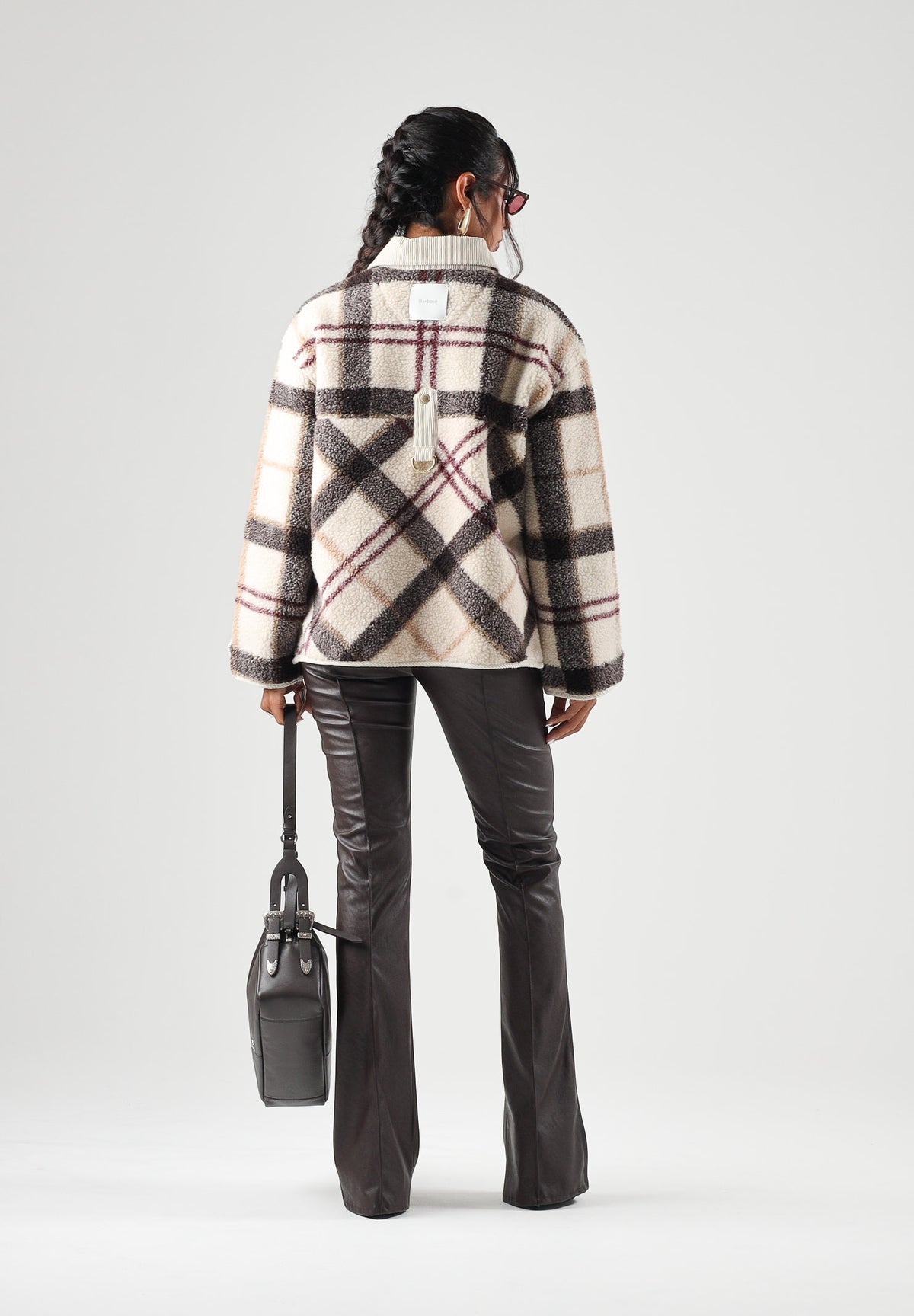 BARBOUR Giubbotto ecru-tartan panna da donna con colletto a camicia, motivo scozzese 262MLFL0085 TN30 BARBOUR