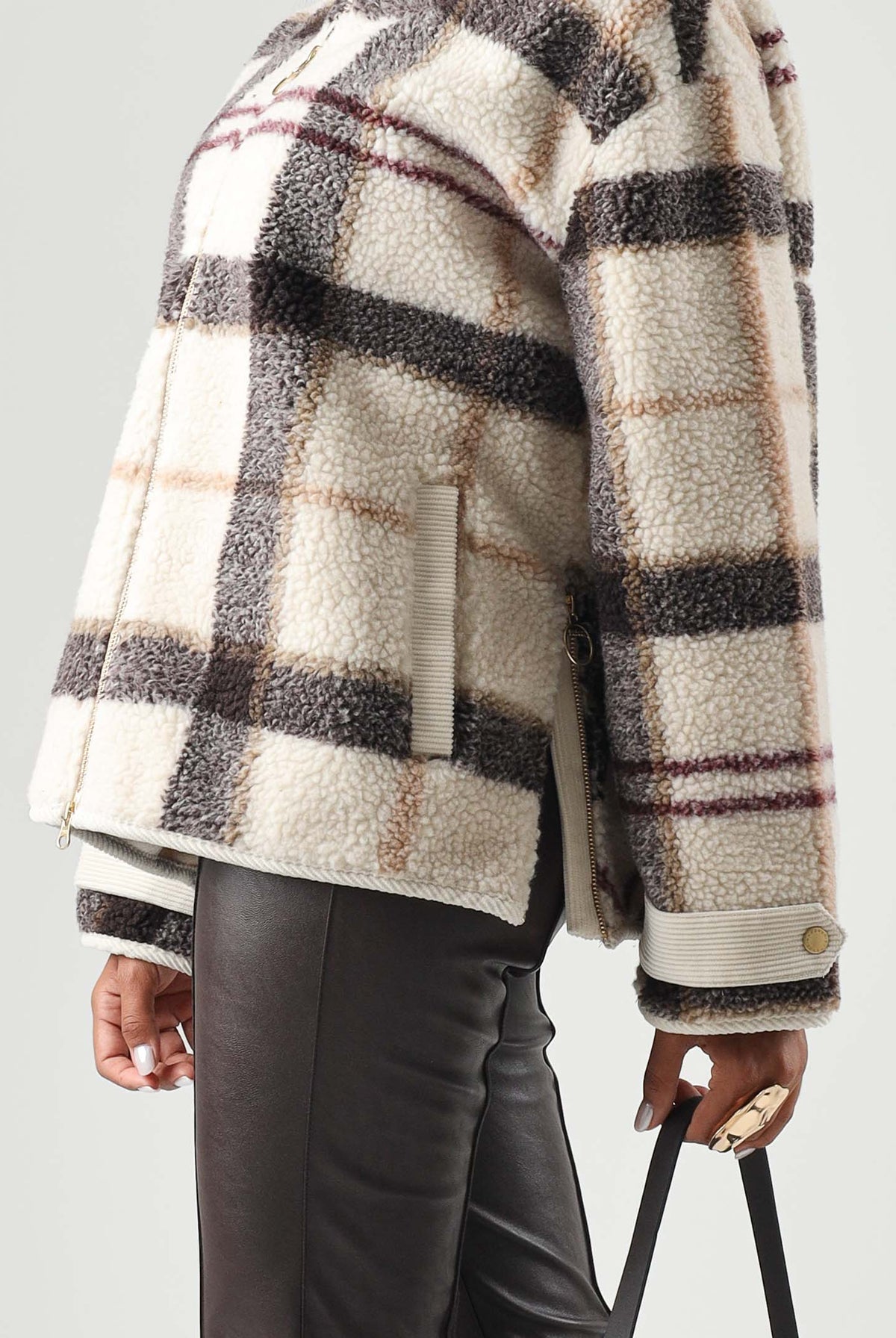BARBOUR Giubbotto ecru-tartan panna da donna con colletto a camicia, motivo scozzese 262MLFL0085 TN30 BARBOUR