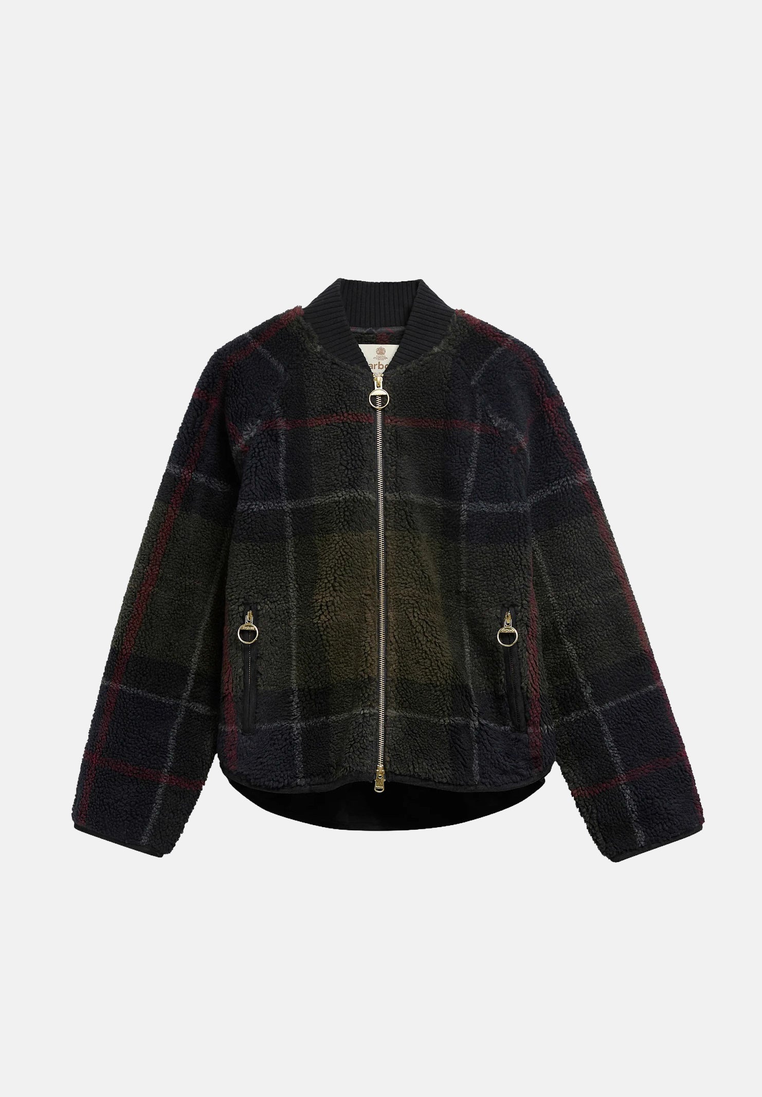 BARBOUR Giacca SHADOW TARTAN verde da donna con motivo tartan e chiusura con zip integrale 262MLFL0090 TN43 BARBOUR