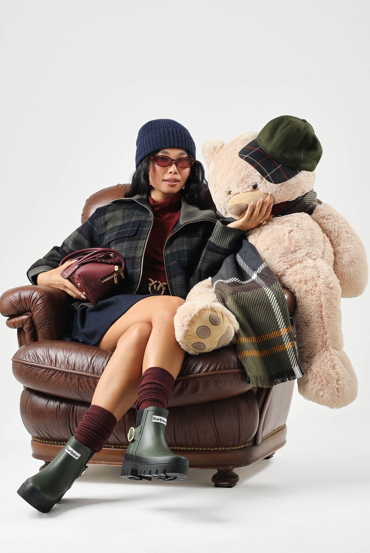 BARBOUR Giacca-bomber SPEY WOOL JACKET multicolor-verde per donna con fantasia tartan 262MLOS0090 TN43 BARBOUR