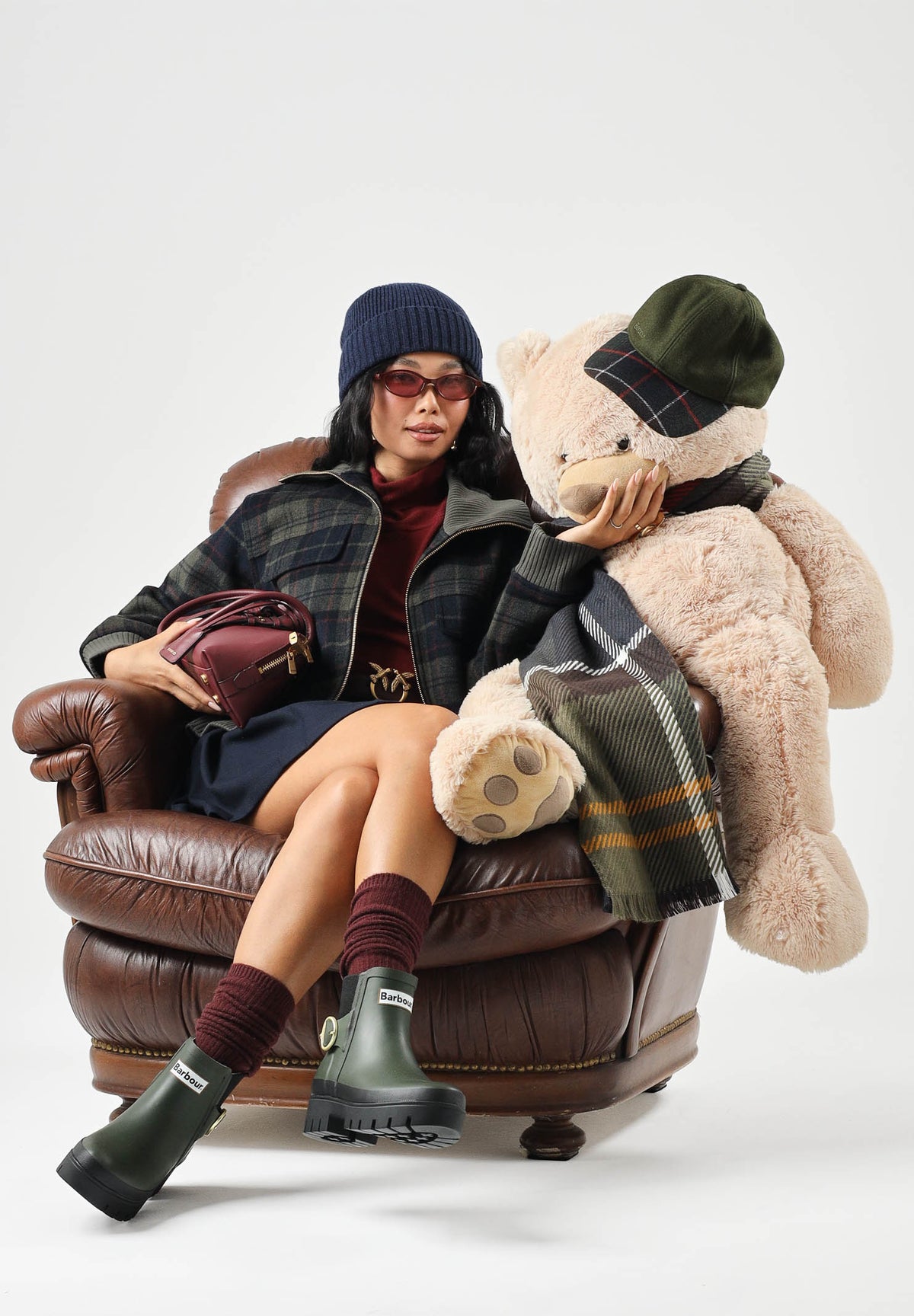 BARBOUR Giacca-bomber SPEY WOOL JACKET multicolor-verde per donna con fantasia tartan 262MLOS0090 TN43 BARBOUR