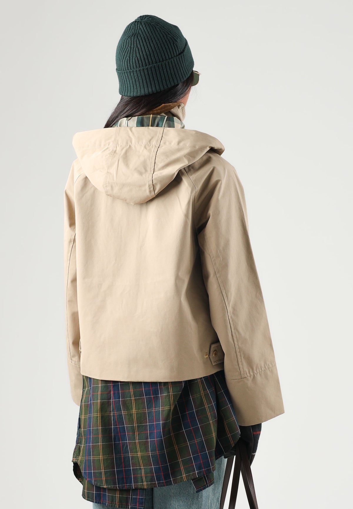 BARBOUR Giacca a ventoTERRINGTON SHOWERPROOF beige per donna con cappuccio rimovibile, colletto in velluto a coste 262MLSP0354 BE31 BARBOUR