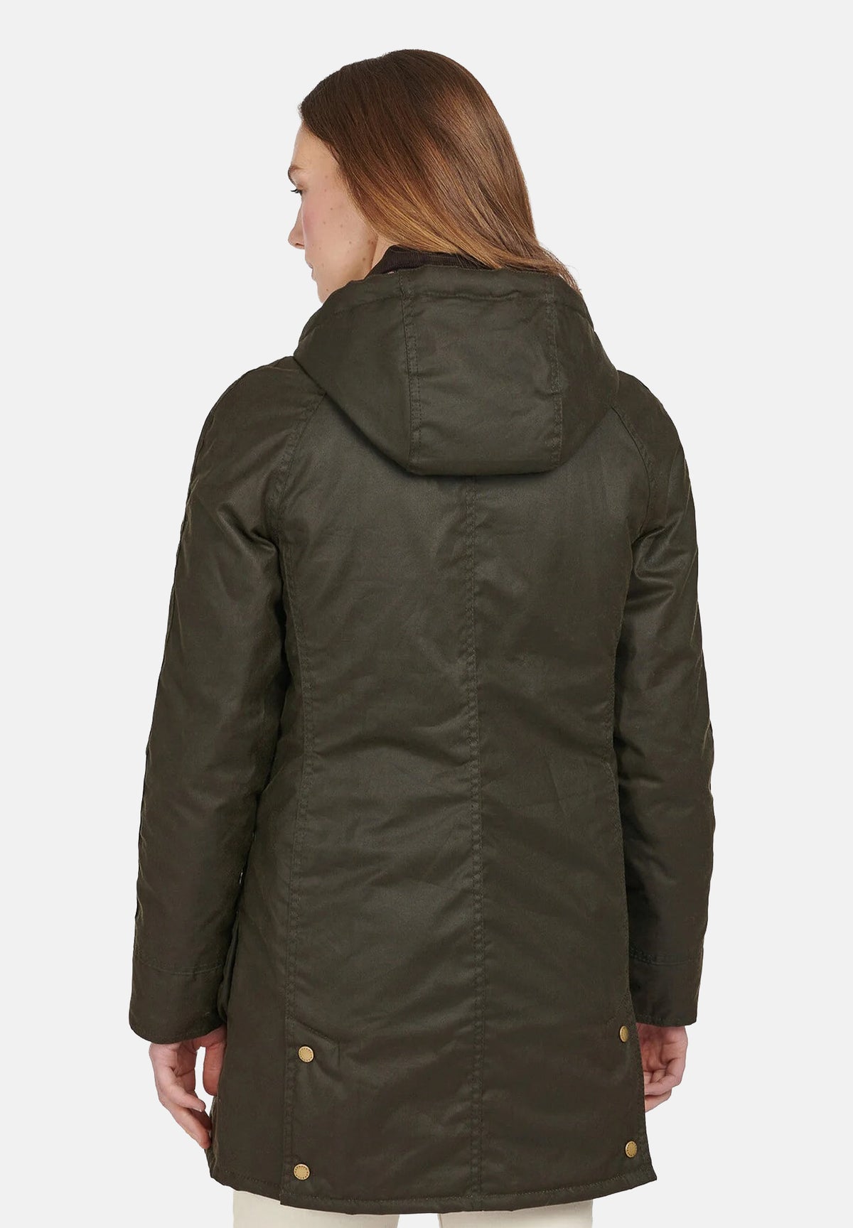 BARBOUR Giubbotto BEADNELL WAX JACKET olive-classic verde per donna con colletto in ecopelliccia 262MLWX0534 OL71 BARBOUR