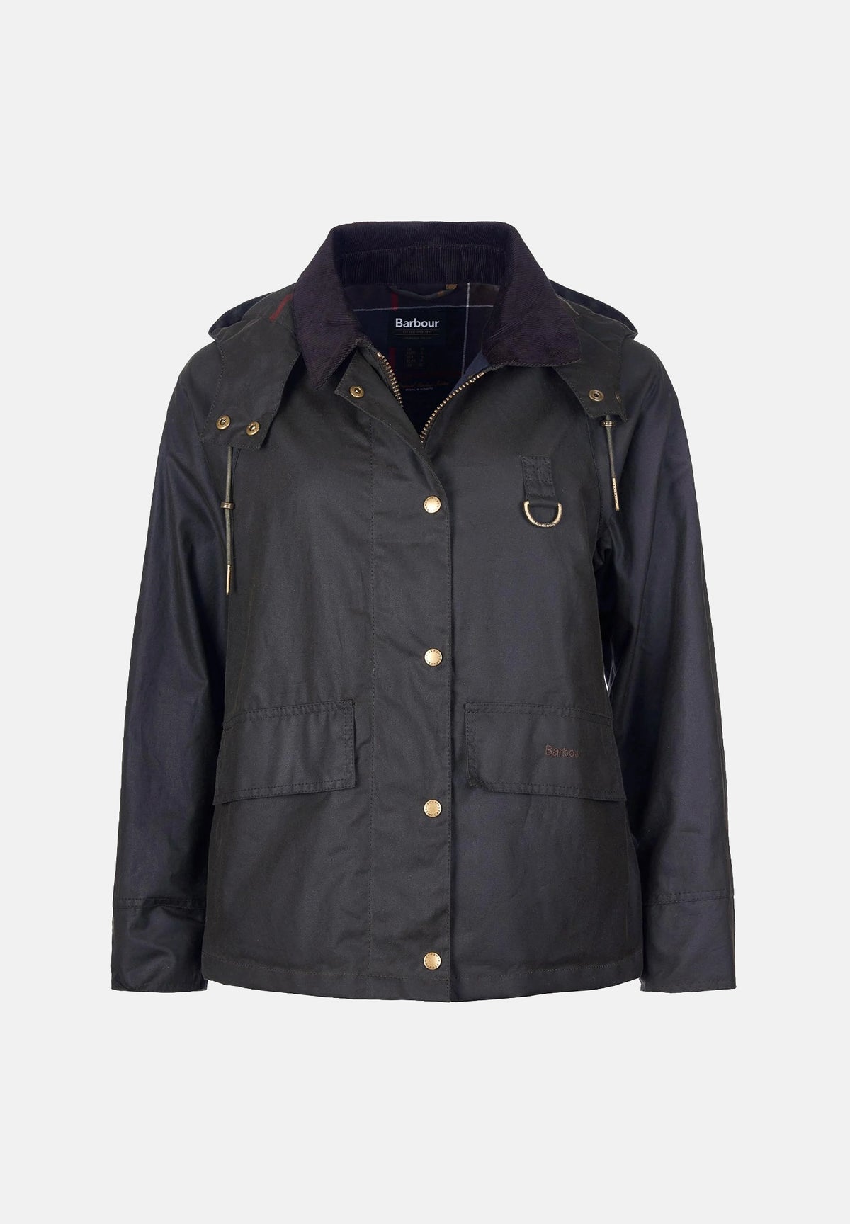BARBOUR Giubbotto impermeabile olive-classic per donna con colletto in velluto e cappuccio rimovibile. 262MLWX1081 OL71 BARBOUR
