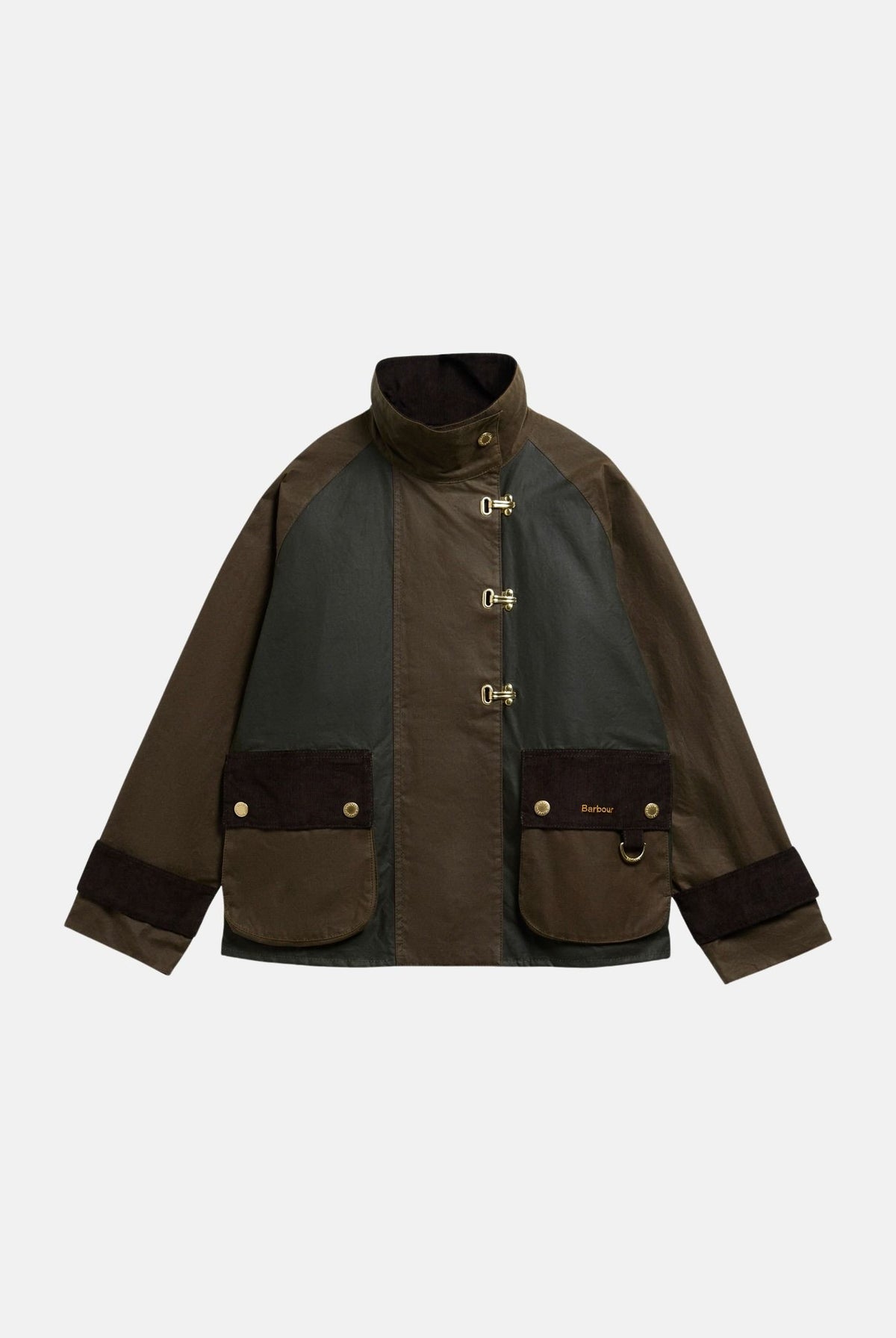 BARBOUR Giubbotto beech-fern marrone da donna con design bicolore, colletto alto e chiusura frontale 262MLWX1566 SN91 BARBOUR