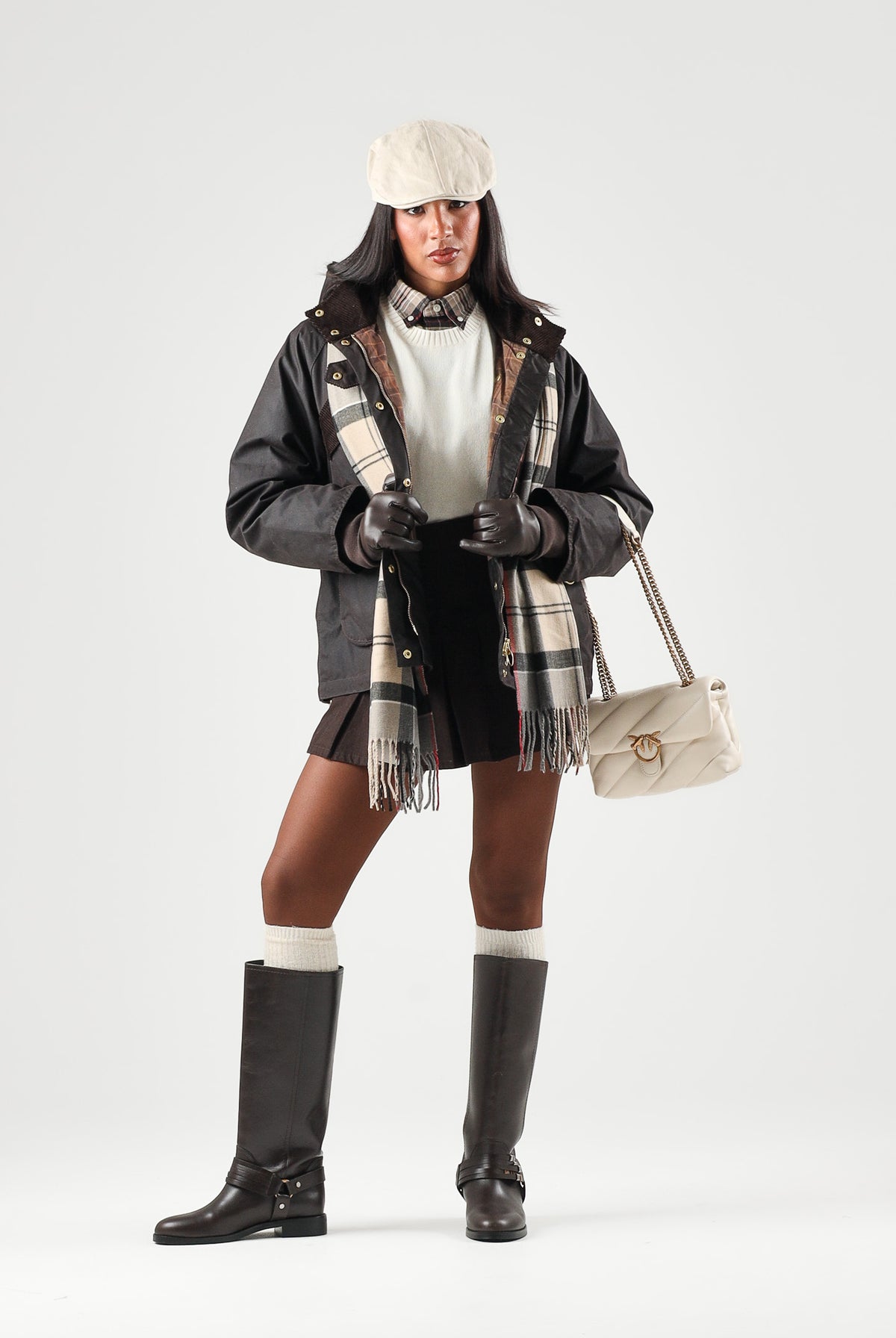BARBOUR Parka BORROWDALE WAX JACKET rustic-muted per donna con cappuccio staccabile 262MLWX1569 RU91 BARBOUR