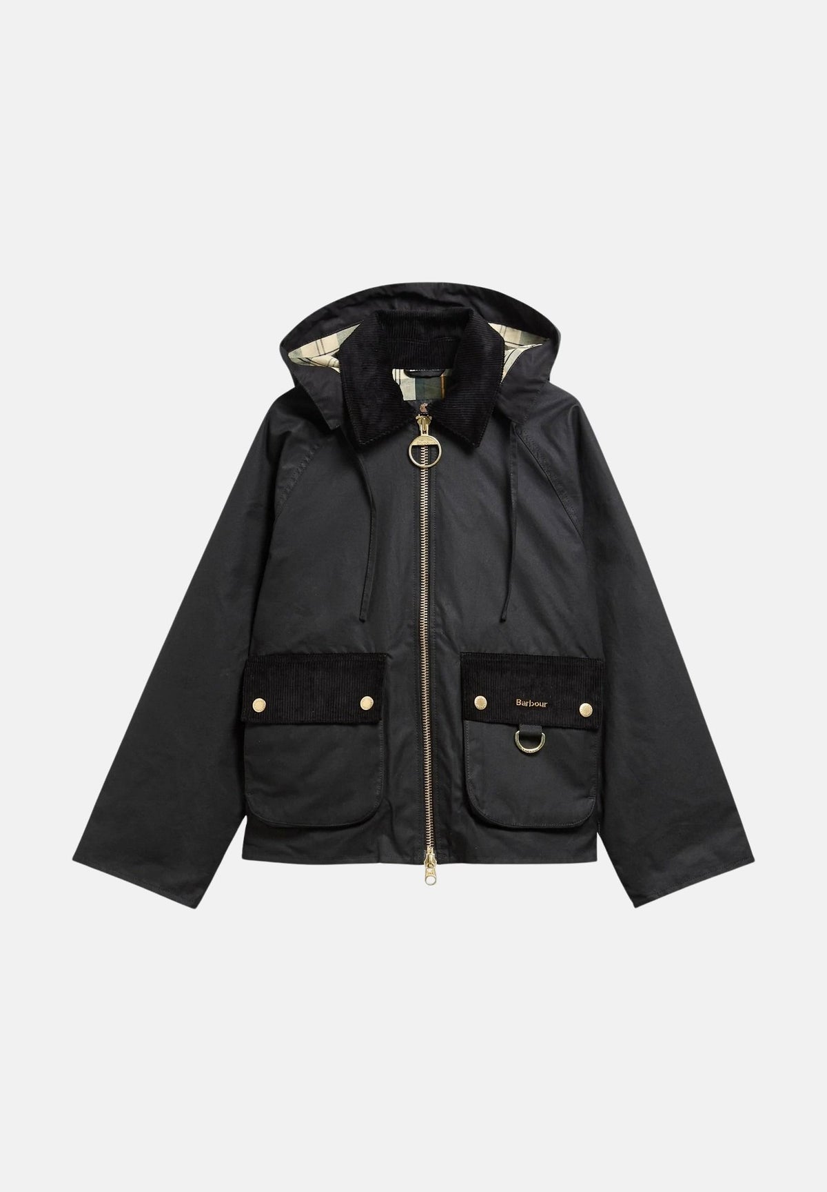 BARBOUR Giacca a vento black-ancient nero da donna con cappuccio integrato, coulisse regolabile 262MLWX1578 BK71 BARBOUR