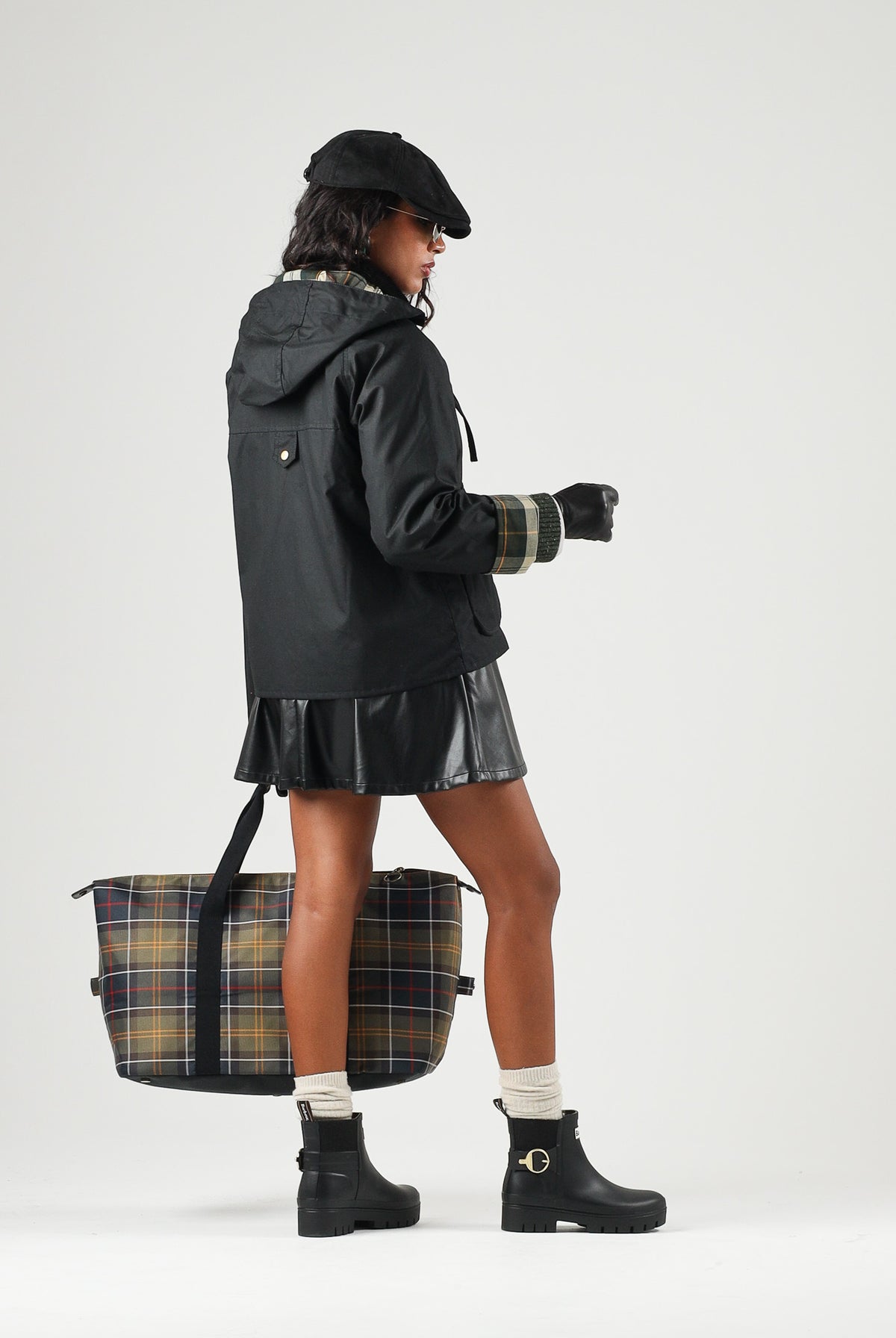 BARBOUR Giacca a vento black-ancient nero da donna con cappuccio integrato, coulisse regolabile 262MLWX1578 BK71 BARBOUR