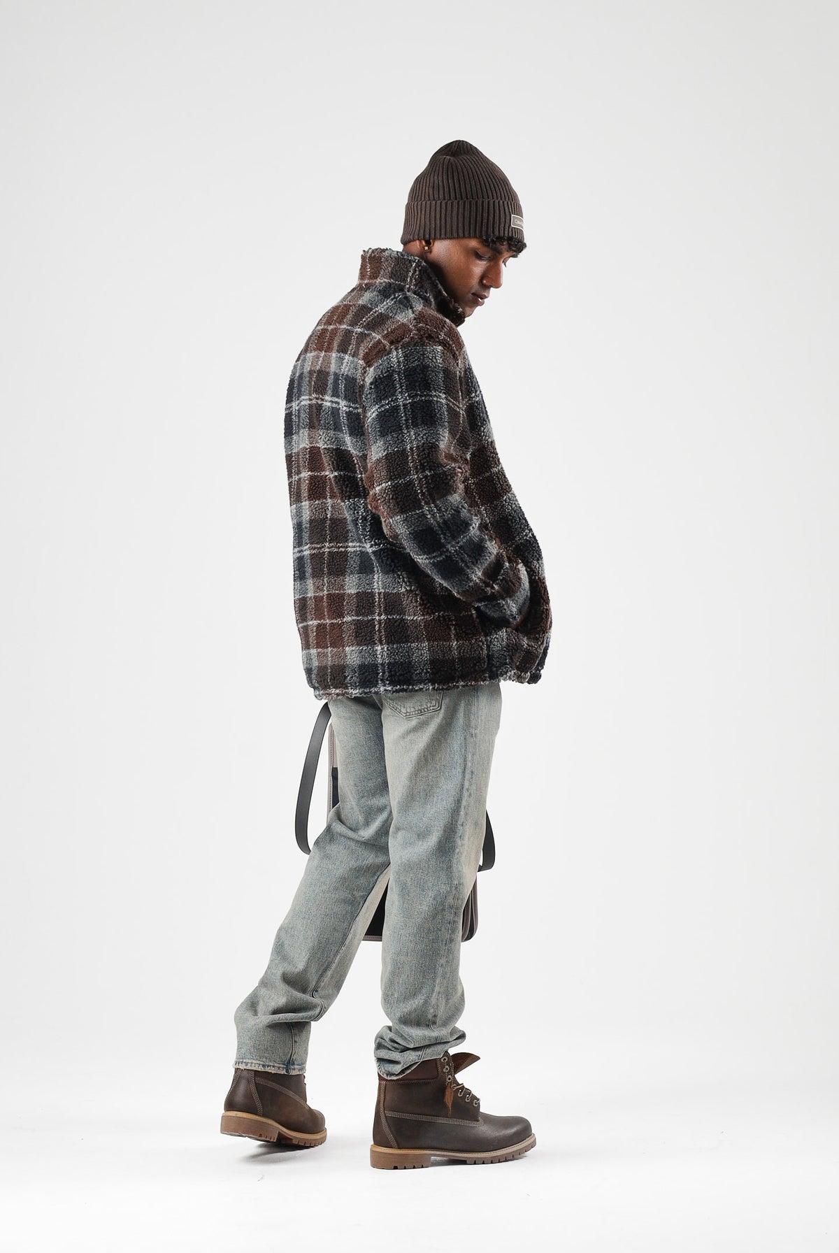 BARBOUR Felpa con zip TARTAN FLEECE blu per uomo e donna in morbido pile con fantasia tartan 262MMFL0187 TN38 BARBOUR