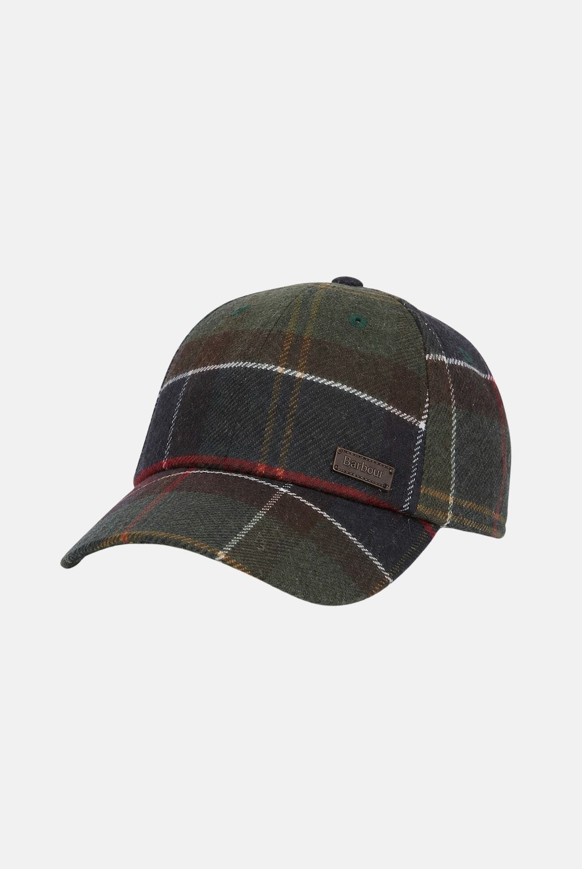 BARBOUR Cappellino con visiera verde per uomo con motivo tartan in lana e fibbia posteriore regolabile. 262MMHA0553 TN11 BARBOUR