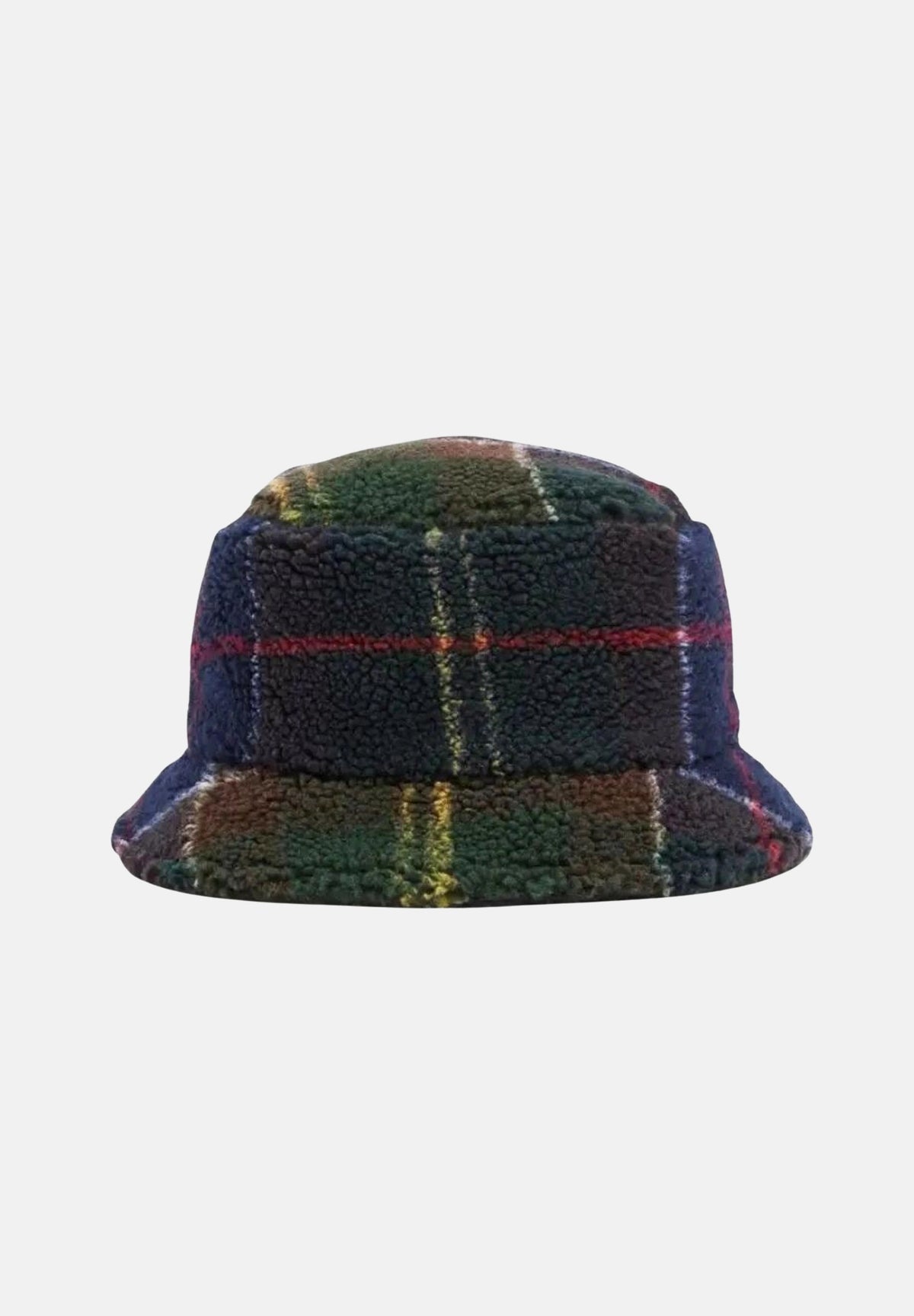 BARBOUR Bucket verde tartan per uomo con motivo scozzese e tessuto effetto pelliccia. 262MMHA0920 OL91 BARBOUR