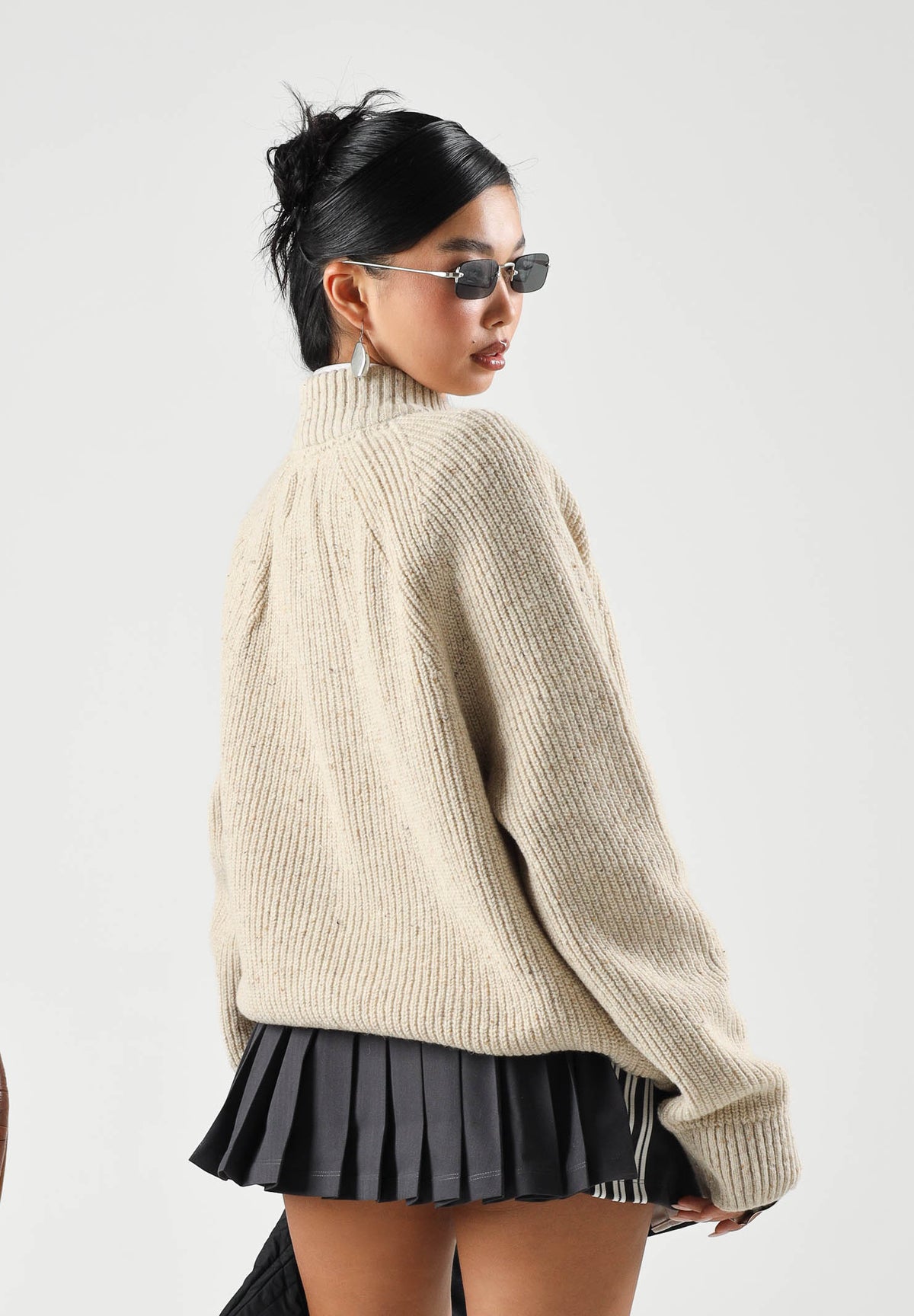 BARBOUR Cardigan pearl-beige per uomo e donna con collo a listino, apertura a mezza zip e dettagli testurizzati. 262MMKN1757 BE14 BARBOUR