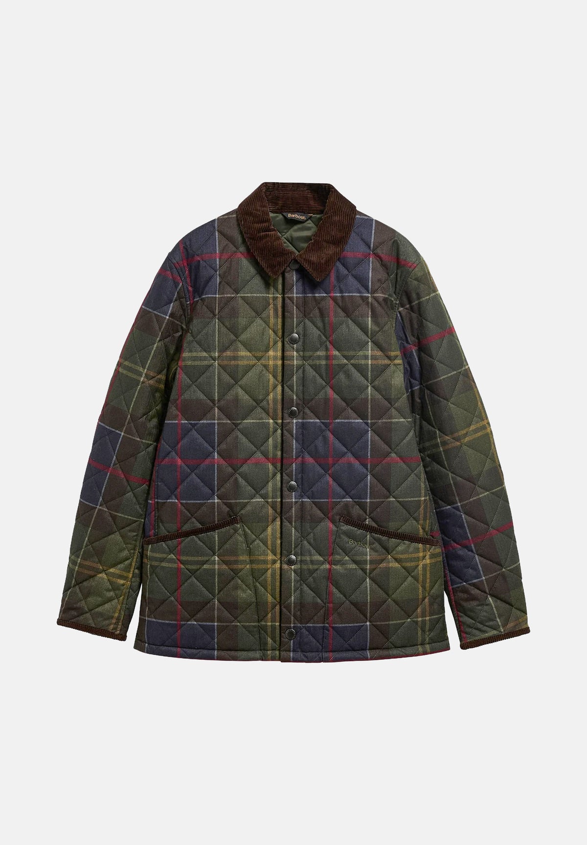 BARBOUR Piumino TARTAN QUILTED verde per uomo trapuntato a rombi con fantasia tartan 262MMQU1909 TN14 BARBOUR