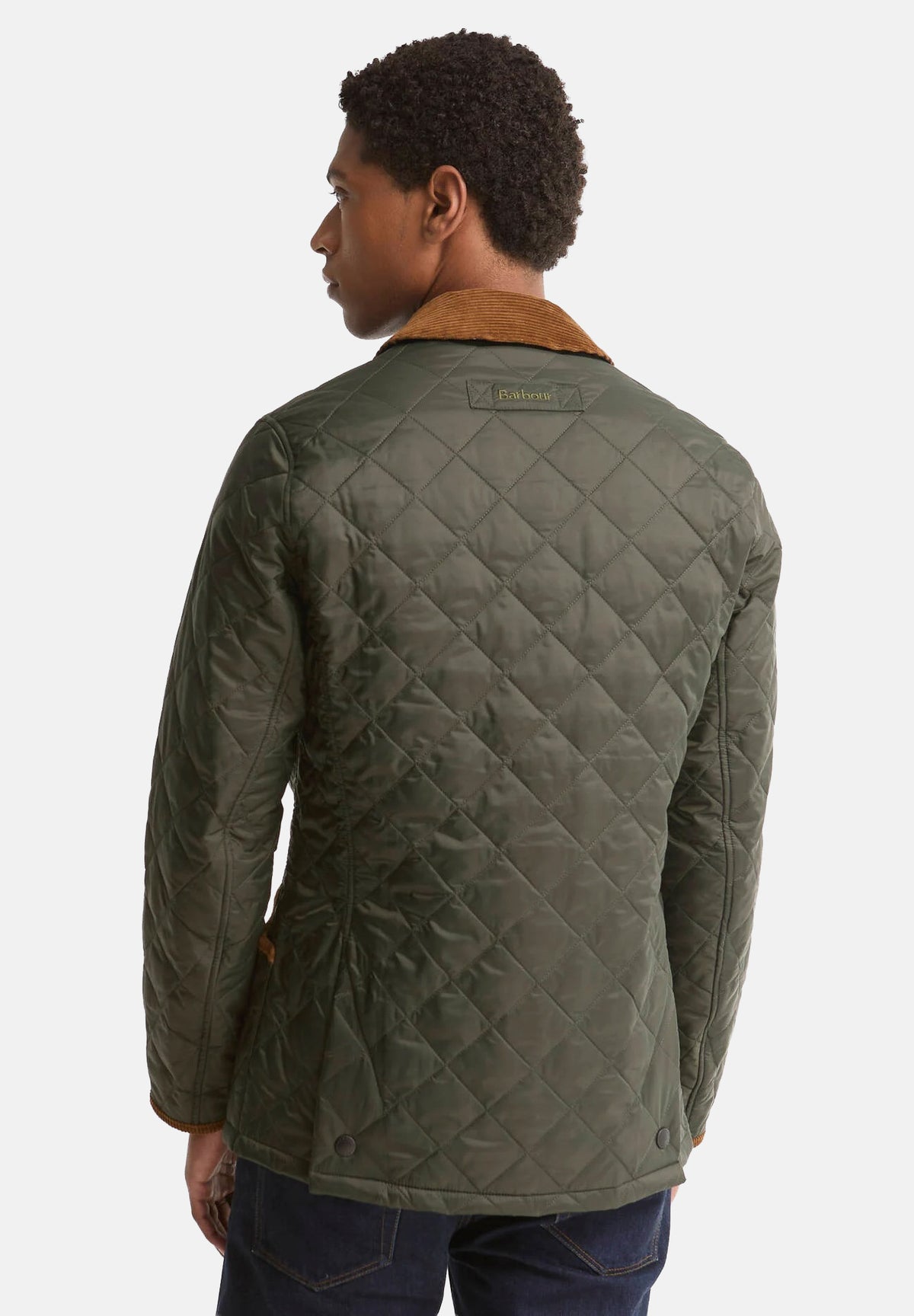 BARBOUR Piumino HERITAGE LIDDESDALE verde per uomo trapuntato con colletto in velluto a coste 262MMQU1911 OL71 BARBOUR