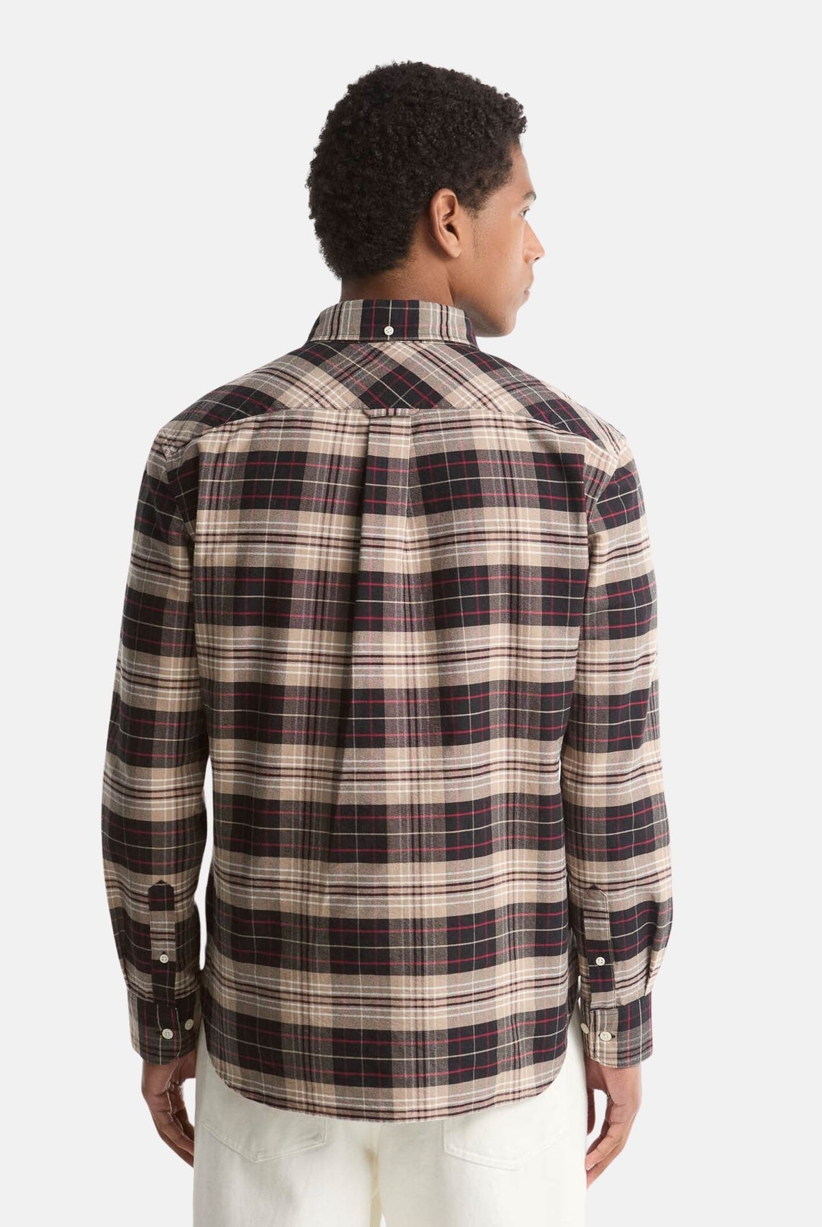 BARBOUR Camicia manica lunga CHECK SHIRT stone-beige per uomo con classica fantasia a quadri tartan 262MMSH5841 ST51 BARBOUR