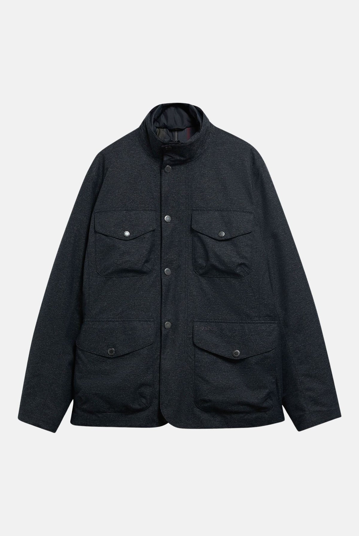 BARBOUR Giubbotto blu scuro navy da uomo con collo alto e chiusura con bottoni a pressione. 262MMWB1174 NY91 BARBOUR